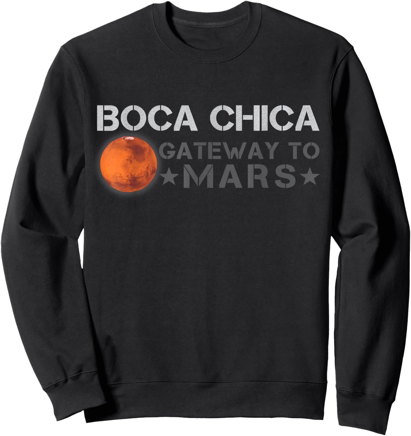 Boca Chica The Gate to Mars - Occupy the Red Planet Sweatshirt - Sweatshirt | Black