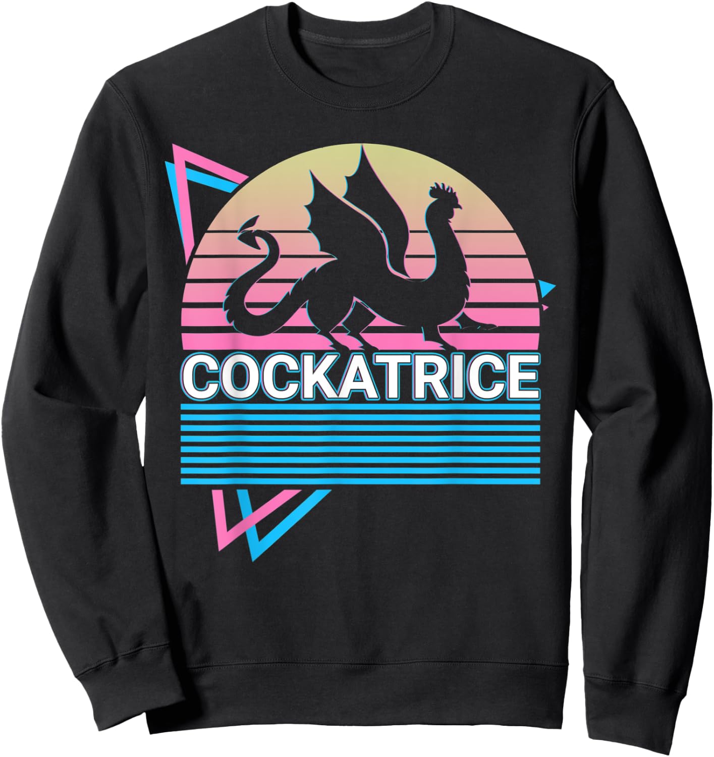 Cockatrice Beast Medieval Bestiary Sweatshirt - Sweatshirt | Black