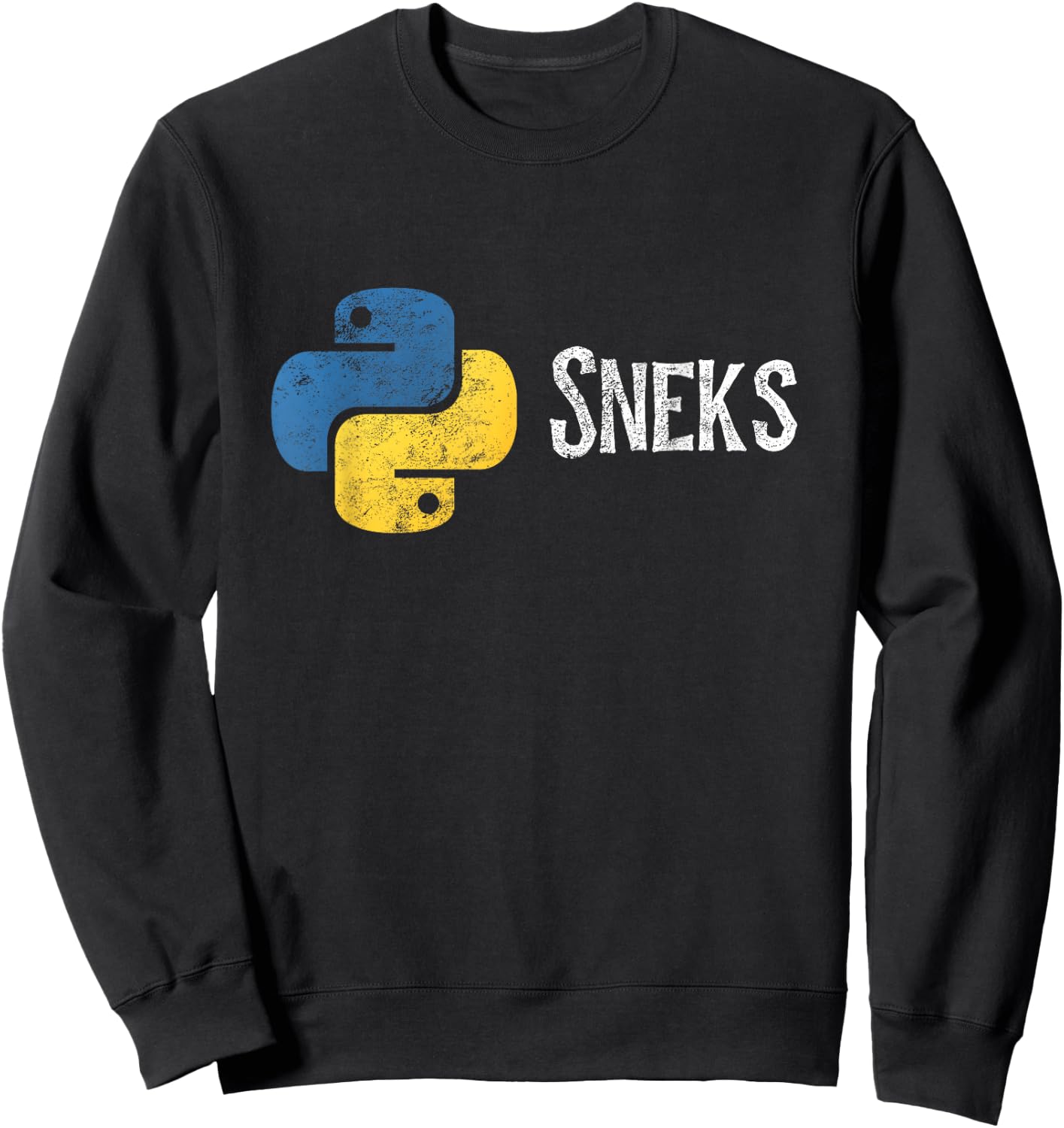 Python Programming Funny Programmer Python Logo Sneks Sweatshirt - Sweatshirt | Black