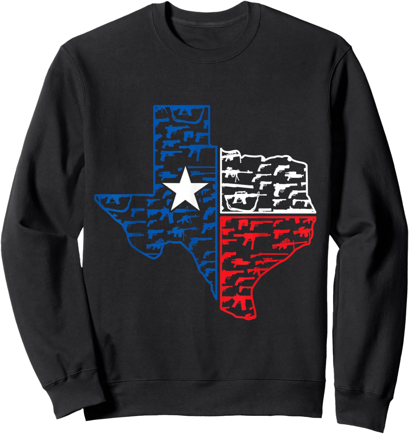 Weapons America Texan Flag Gift Texas Sweatshirt - Sweatshirt | Black