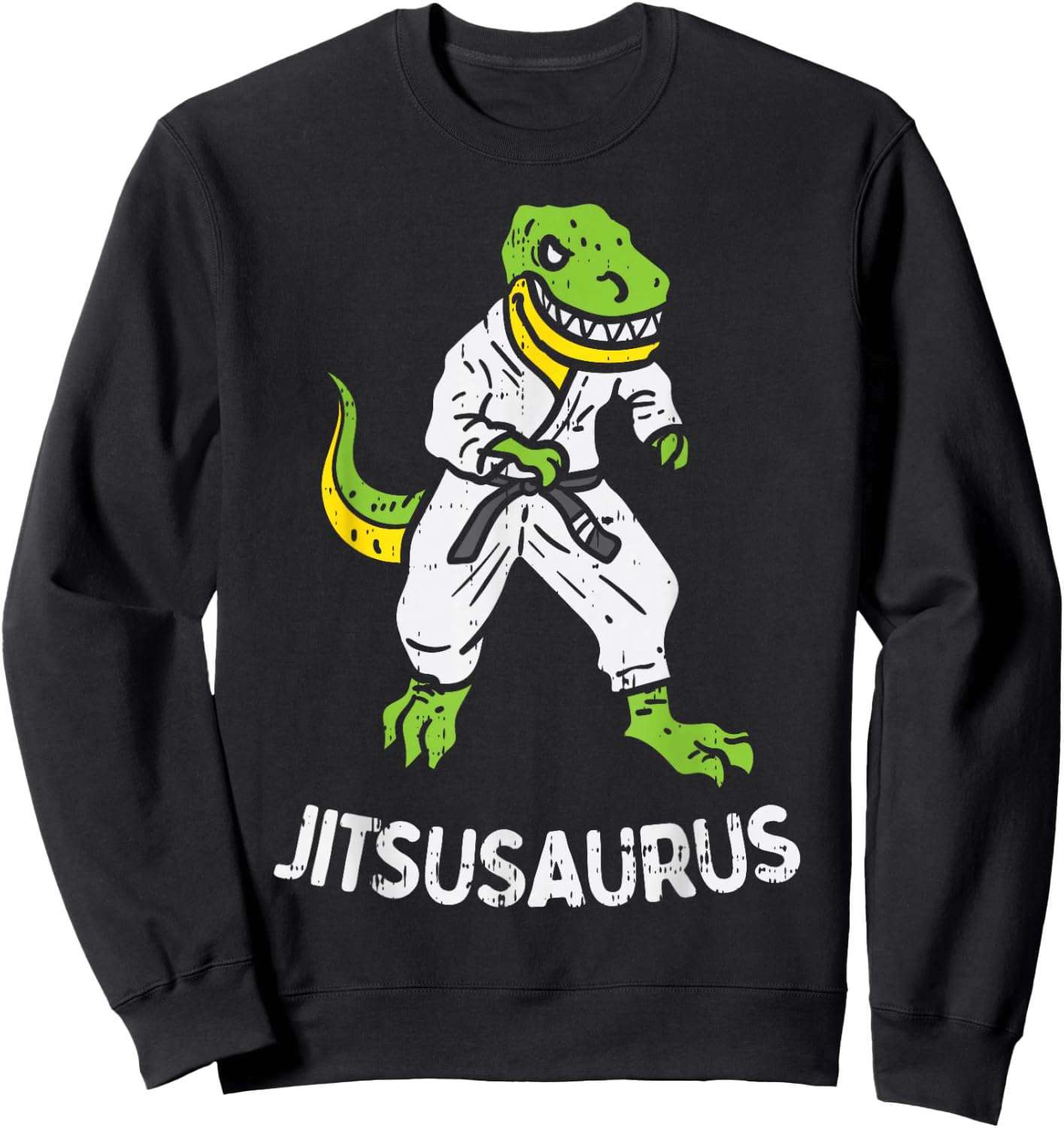 Jitsusaurus Funny Jiu Jitsu Trex Black Belt Martial Art Gift Small Sweatshirt - Sweatshirt | Black
