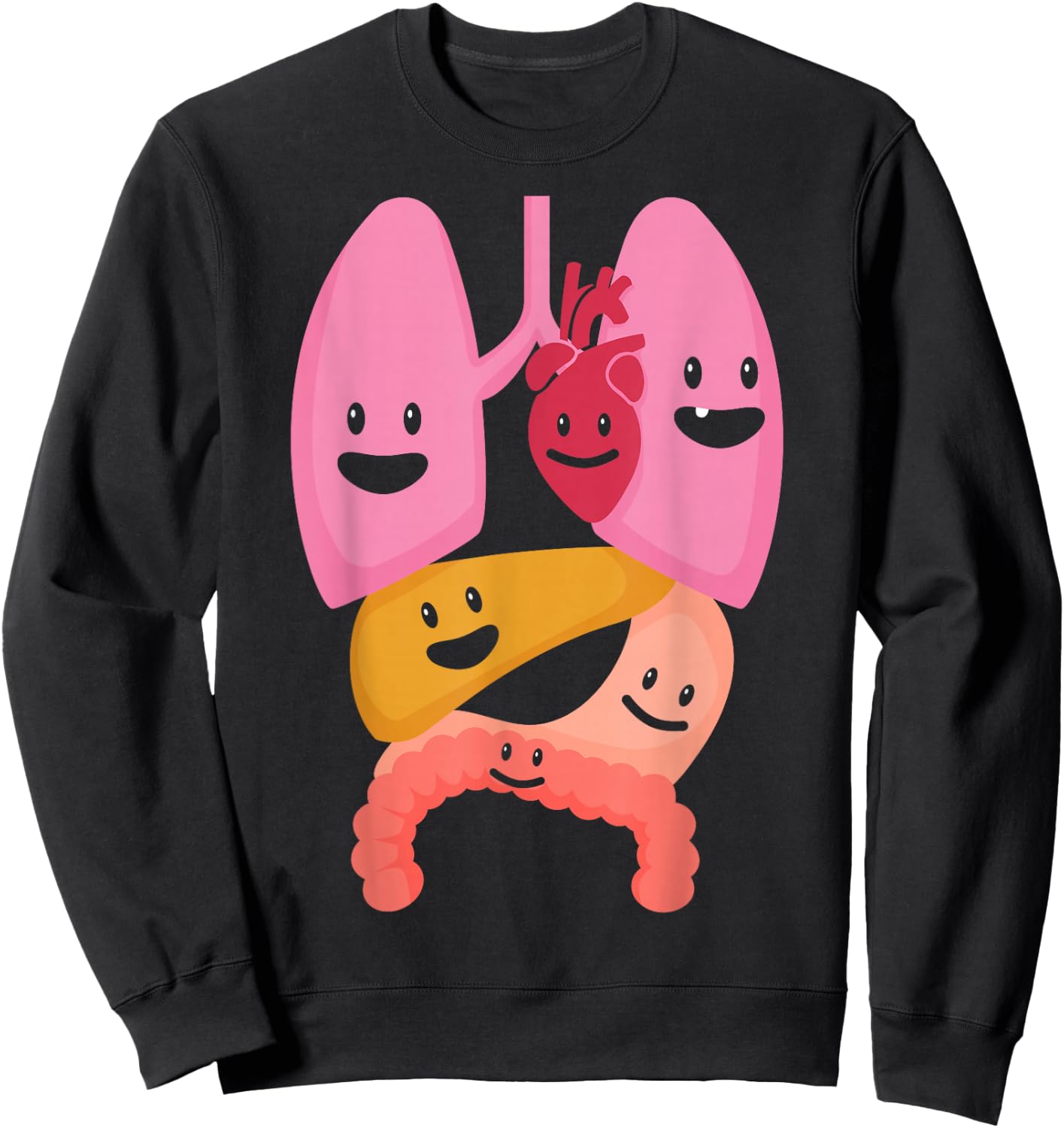 Human Anatomy Lung Human Organs Body Structures Doctor Nurse Sweatshirt - Sweatshirt | Black