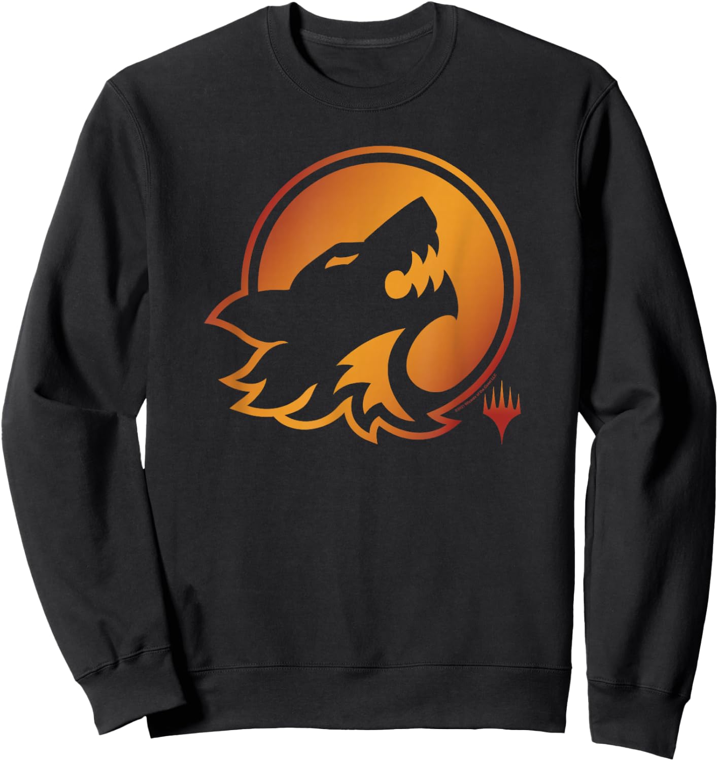 Magic The Gathering Midnight Hunt Howling At The Moon Logo Sweatshirt - Sweatshirt | Black
