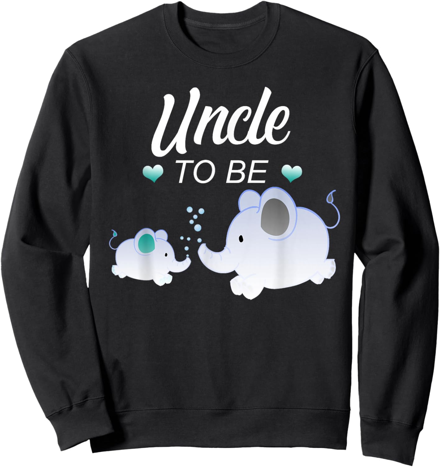 Uncle To Be Elephant Baby Shower For Boy Sweatshirt - Sweatshirt | Black