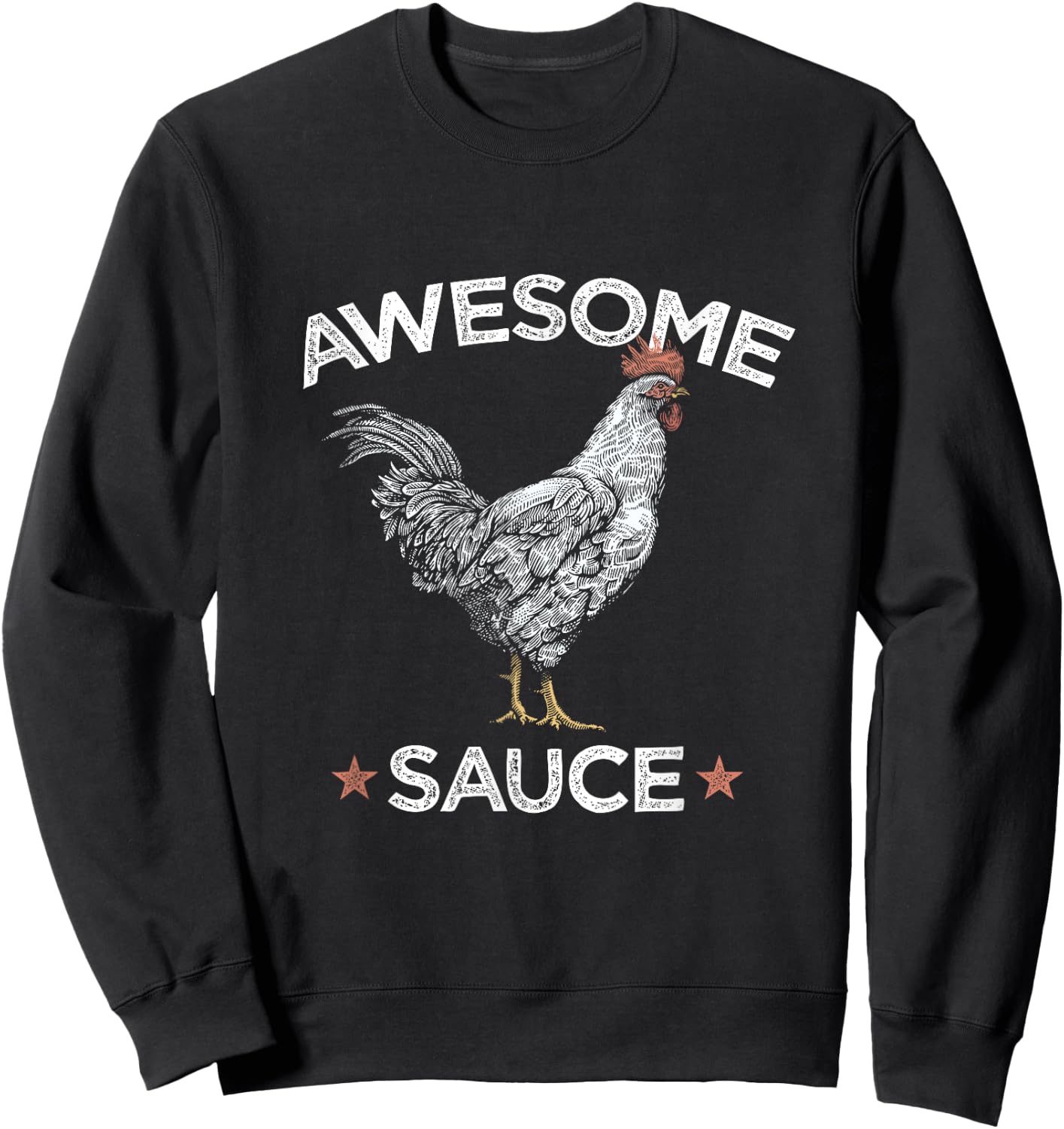 Awesome Rooster Graphic Sweatshirt - Sweatshirt | Black