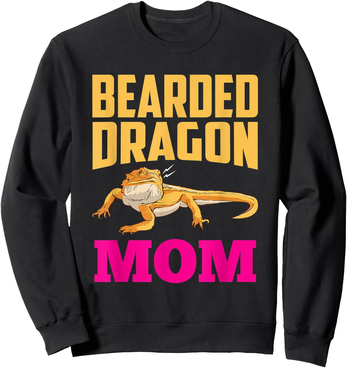 Bearded Dragon Mom Pet Animal Reptile Lover Mother Mommy Sweatshirt - Sweatshirt | Black