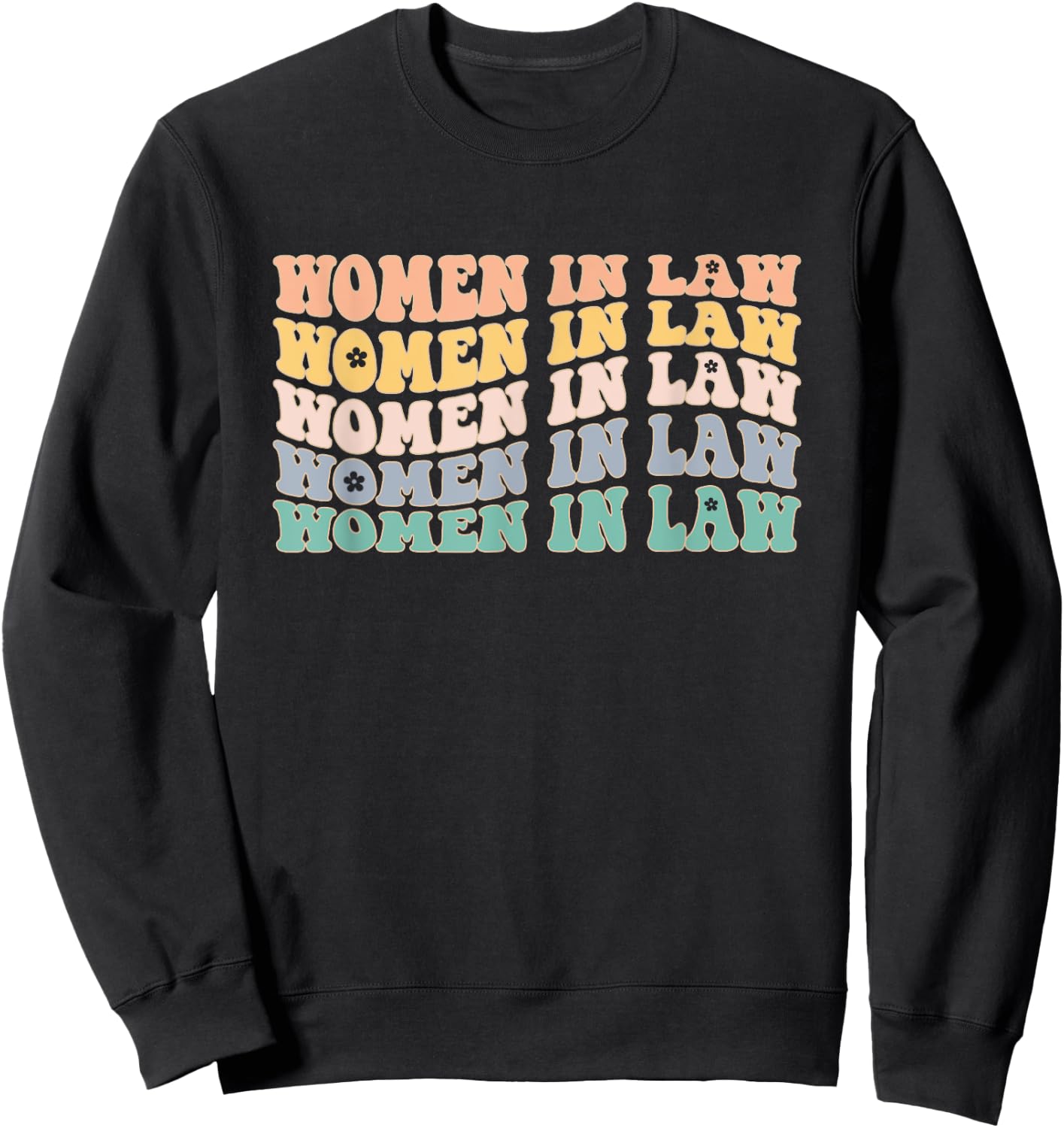 Women in Law Retro lawyer School Student Sweatshirt - Sweatshirt | Black