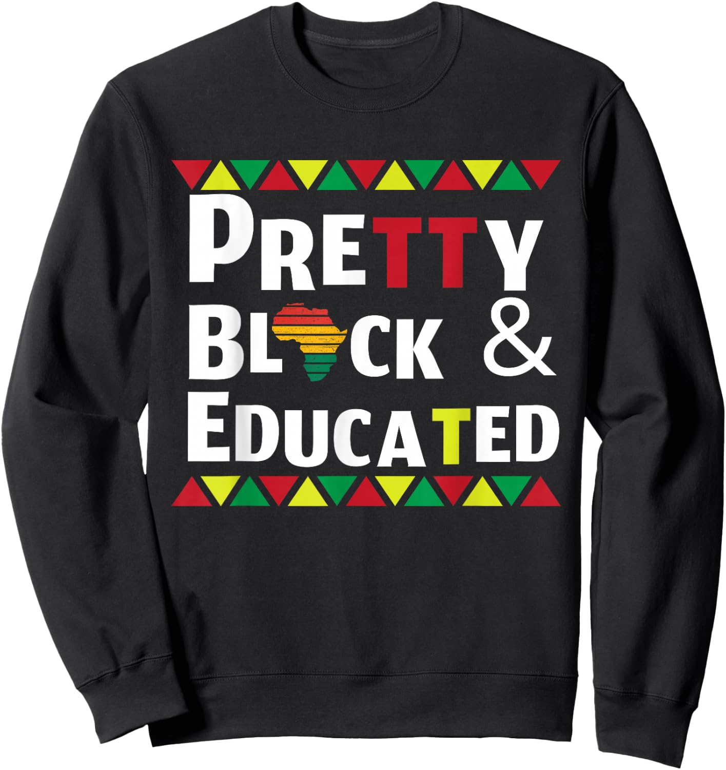 Black History Month Pretty Black African Woman Afro Sweatshirt - Sweatshirt | Black