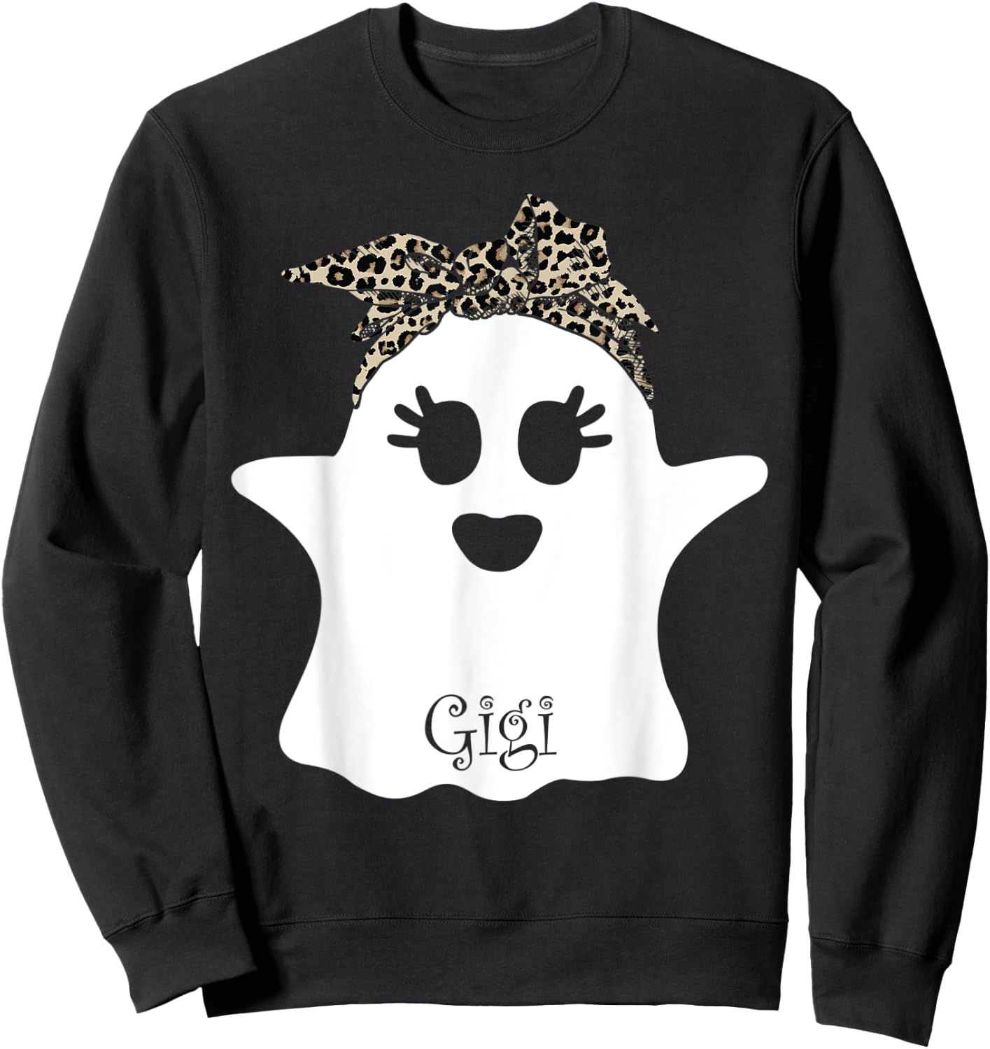 mb Spooky Gigi Ghost Bandana Boo Halloween Family Matching Sweatshirt - Sweatshirt | Black