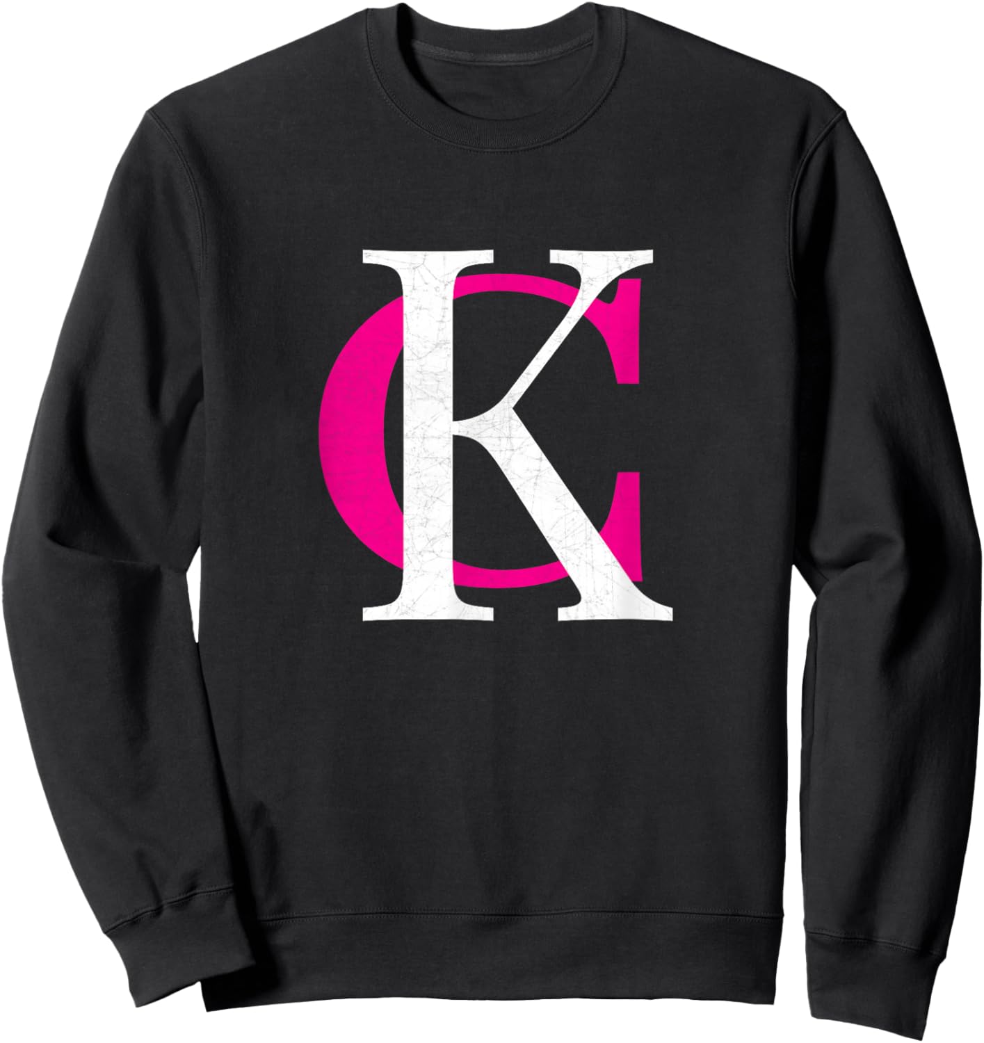 Pink Kansas City Pink Cute KC Initials Cool Kc Fan Original Sweatshirt - Sweatshirt | Black