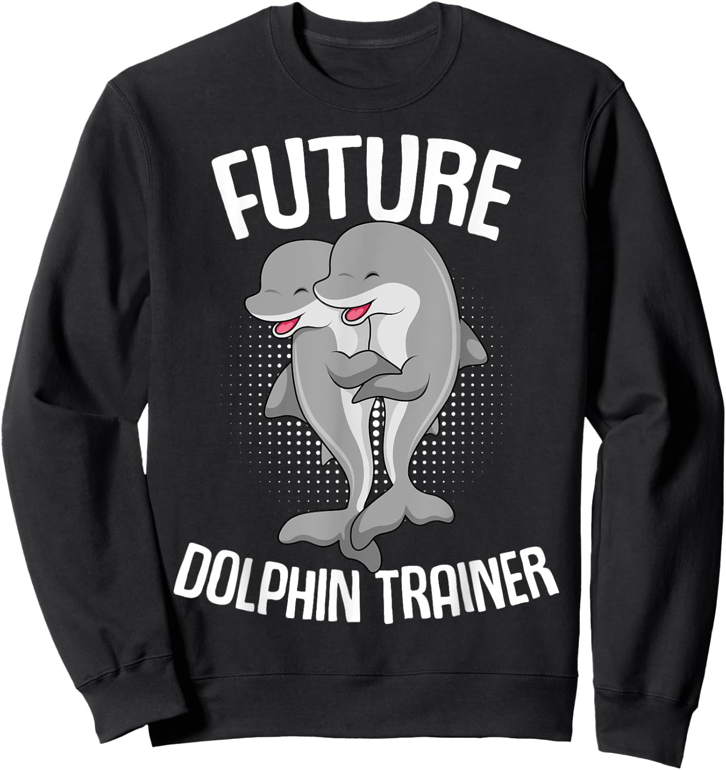 Future Dolphin Trainer Kids Girls Dolphins Sweatshirt - Sweatshirt | Black