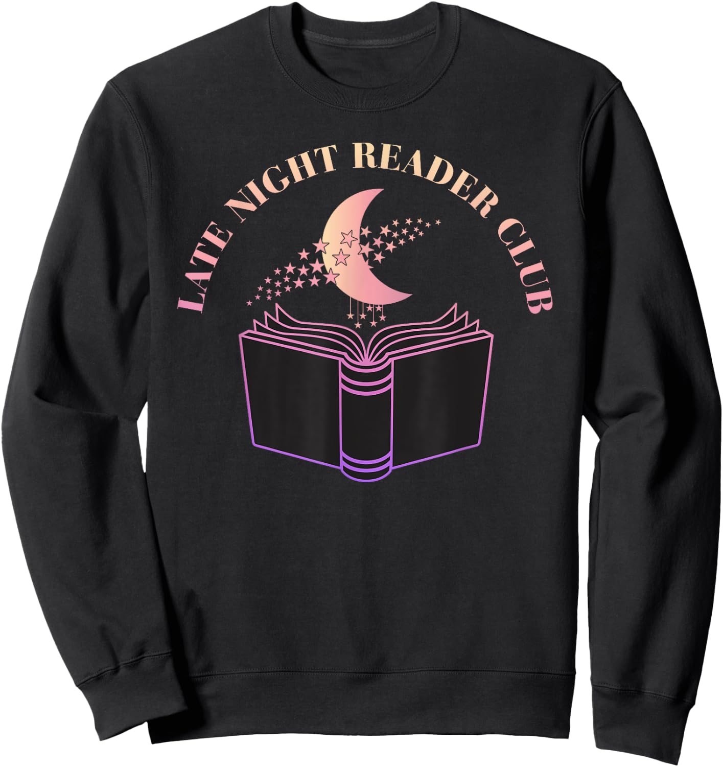 Late Night Reader Club Book Reading Bookworm Sweatshirt - Sweatshirt | Black