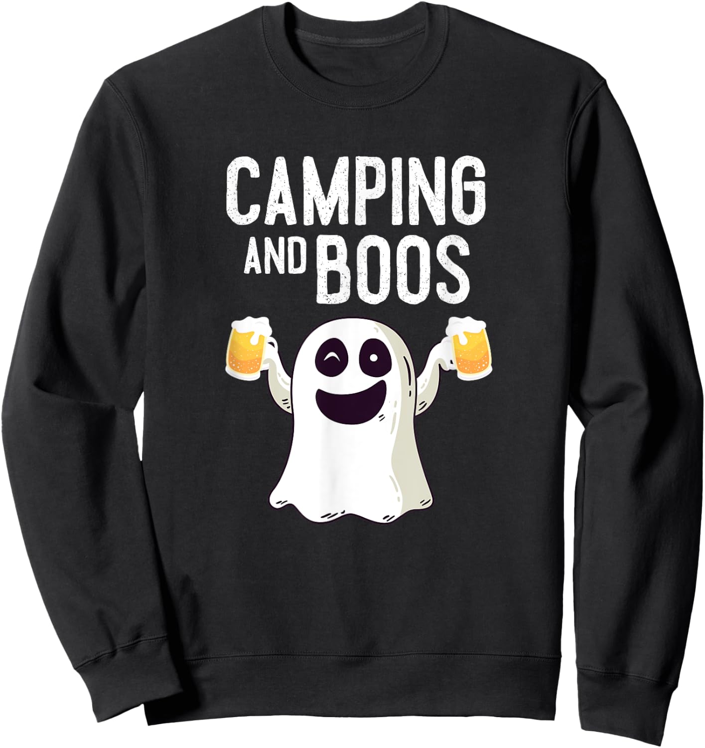 Camping and Boos Camping Halloween Costume Women Sweatshirt - Sweatshirt | Black