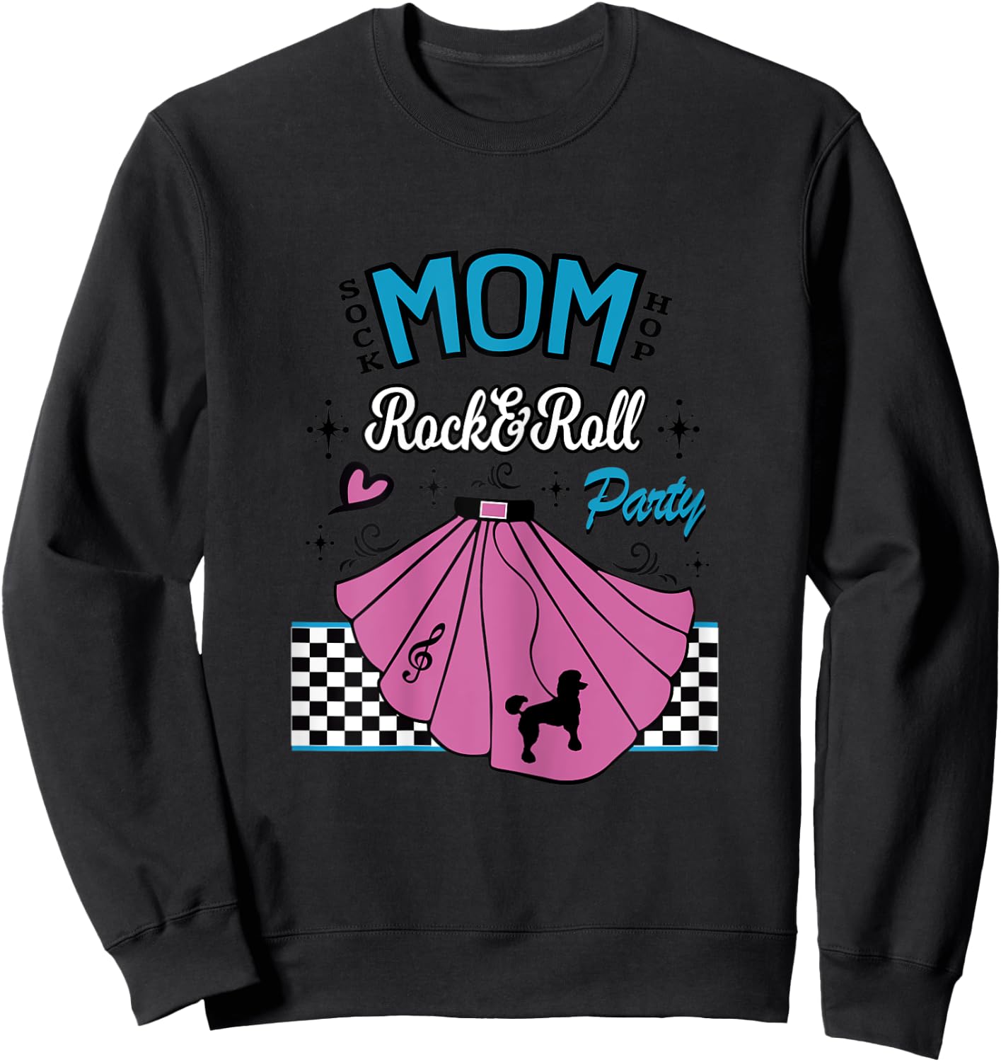 1950s Sock Hop Dance Party Costume 50s Rockabilly Shirt Sweatshirt - Sweatshirt | Black