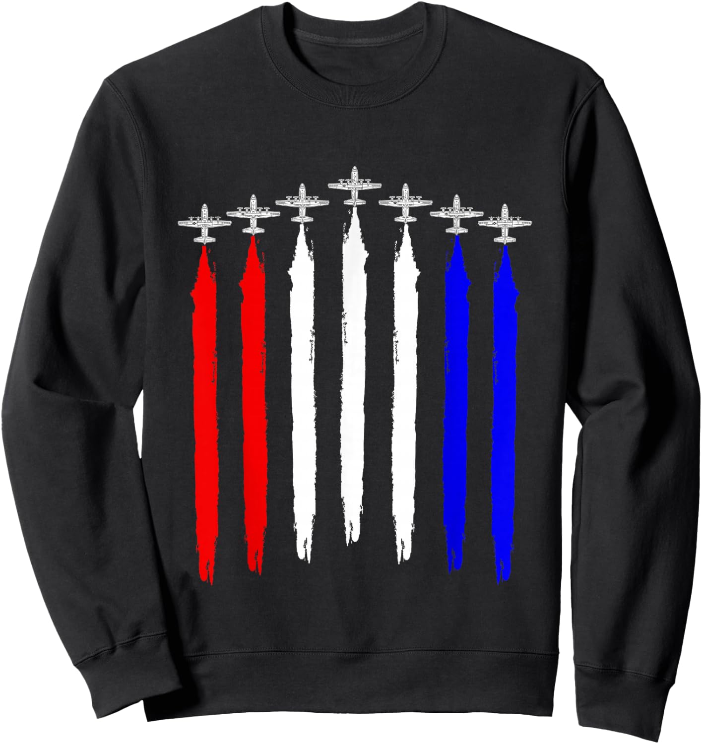 C-130 Hercules Gunship Military Aircraft Red White Blue C130 Sweatshirt - Sweatshirt | Black