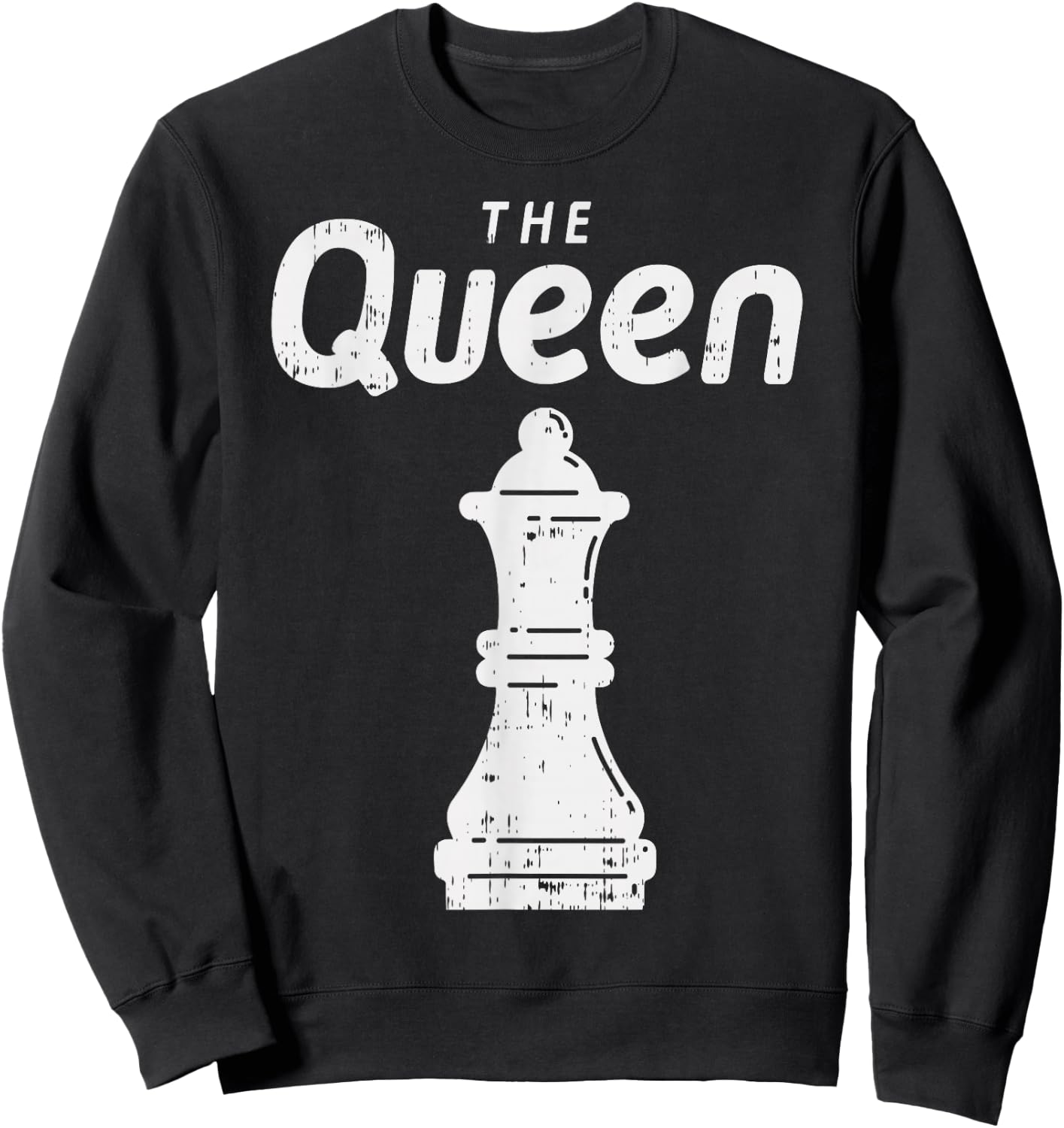 Chess Piece The Queen Shirt Halloween Matching Costume Sweatshirt - Sweatshirt | Black
