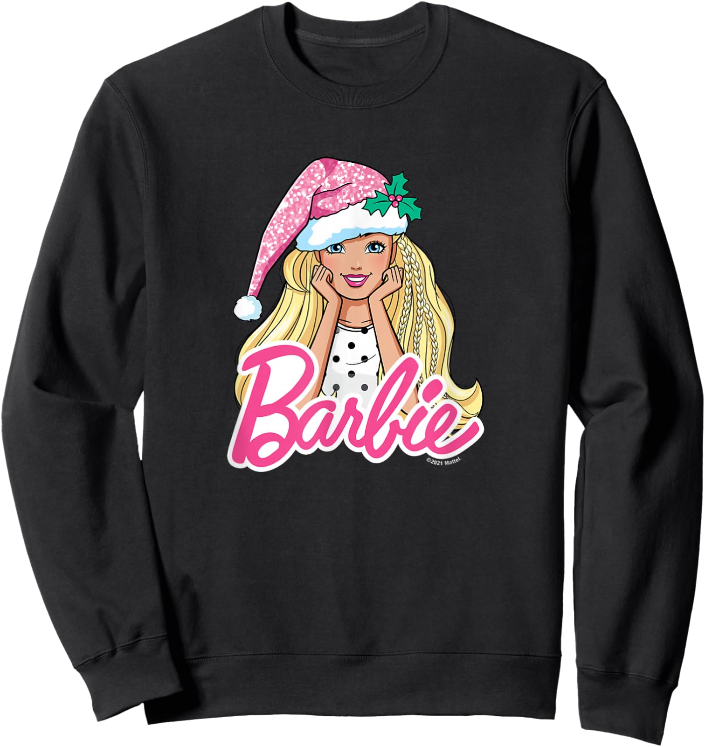 Barbie - Christmas - Santa Hat Sweatshirt - Sweatshirt | Black