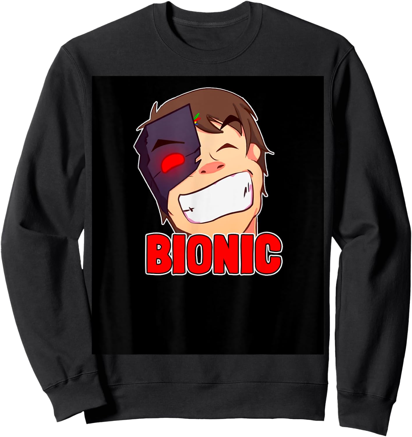 Retro Style Bionic Love Gaming for Kids, Women and Men Sweatshirt - Sweatshirt | Black