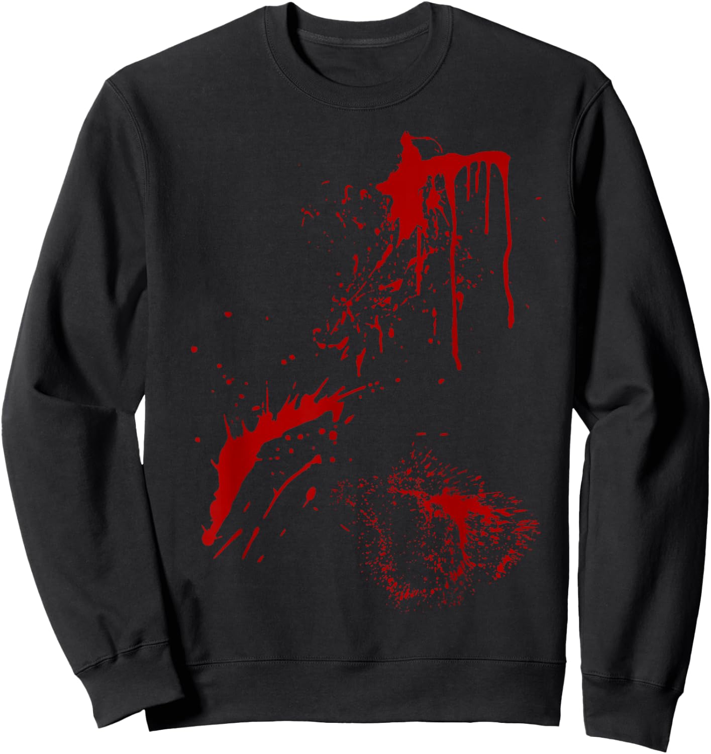 Blood Splatter Halloween Fake Bloody Spatter Zombie Victim Sweatshirt - Sweatshirt | Black
