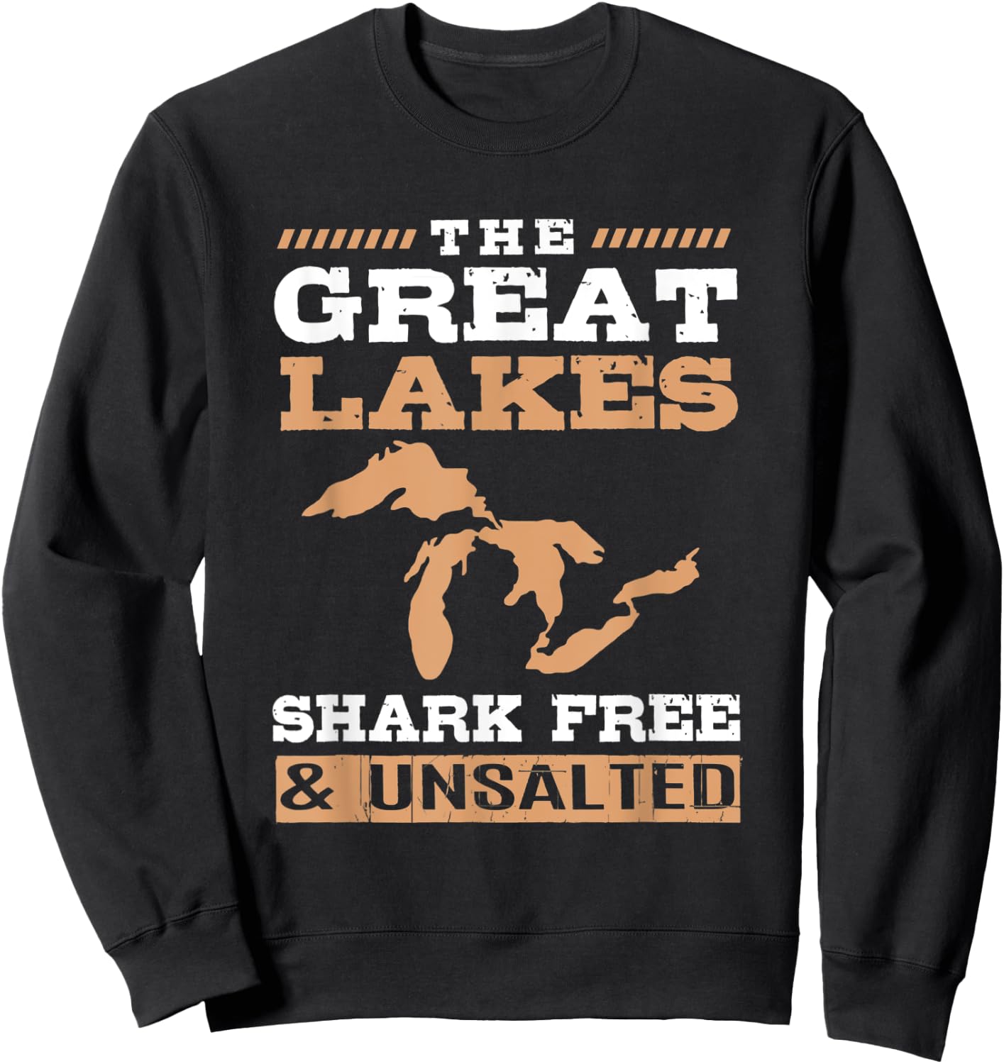 Great Lakes Unsalted And Shark Free Sweatshirt - Sweatshirt | Black