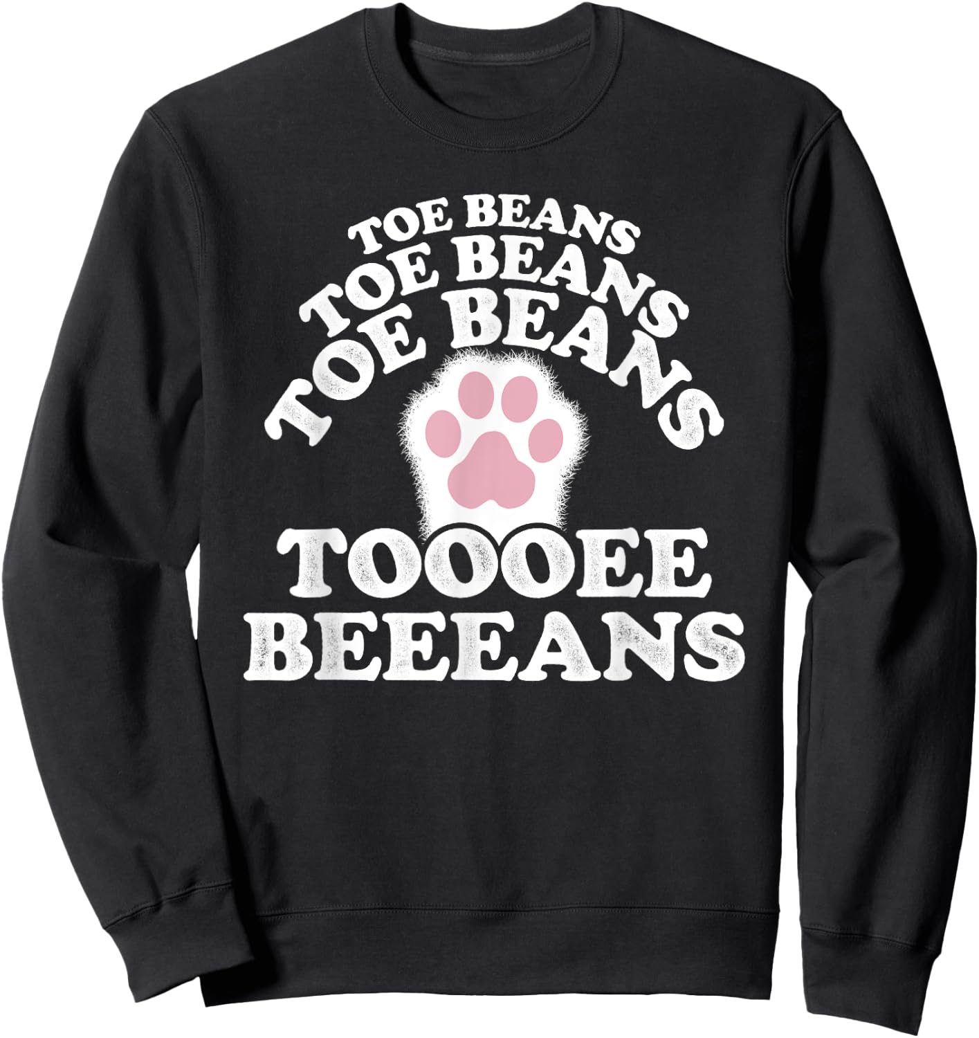 Cat Paw Pad Meme Meem Toe Beans Women Girls Kids Sweatshirt - Sweatshirt | Black