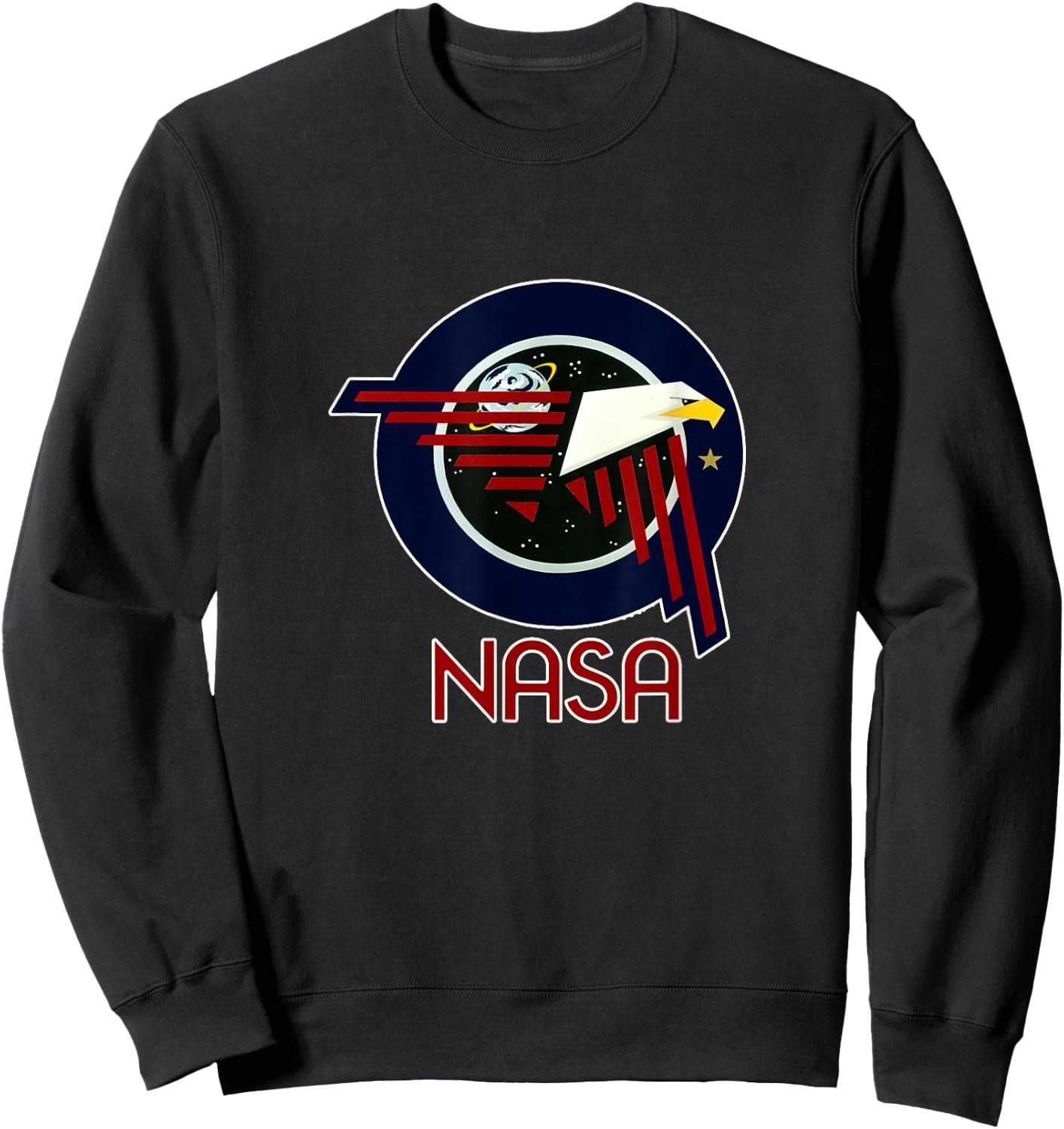 Retro Astronaut Patch NASA Sweatshirt - Sweatshirt | Black