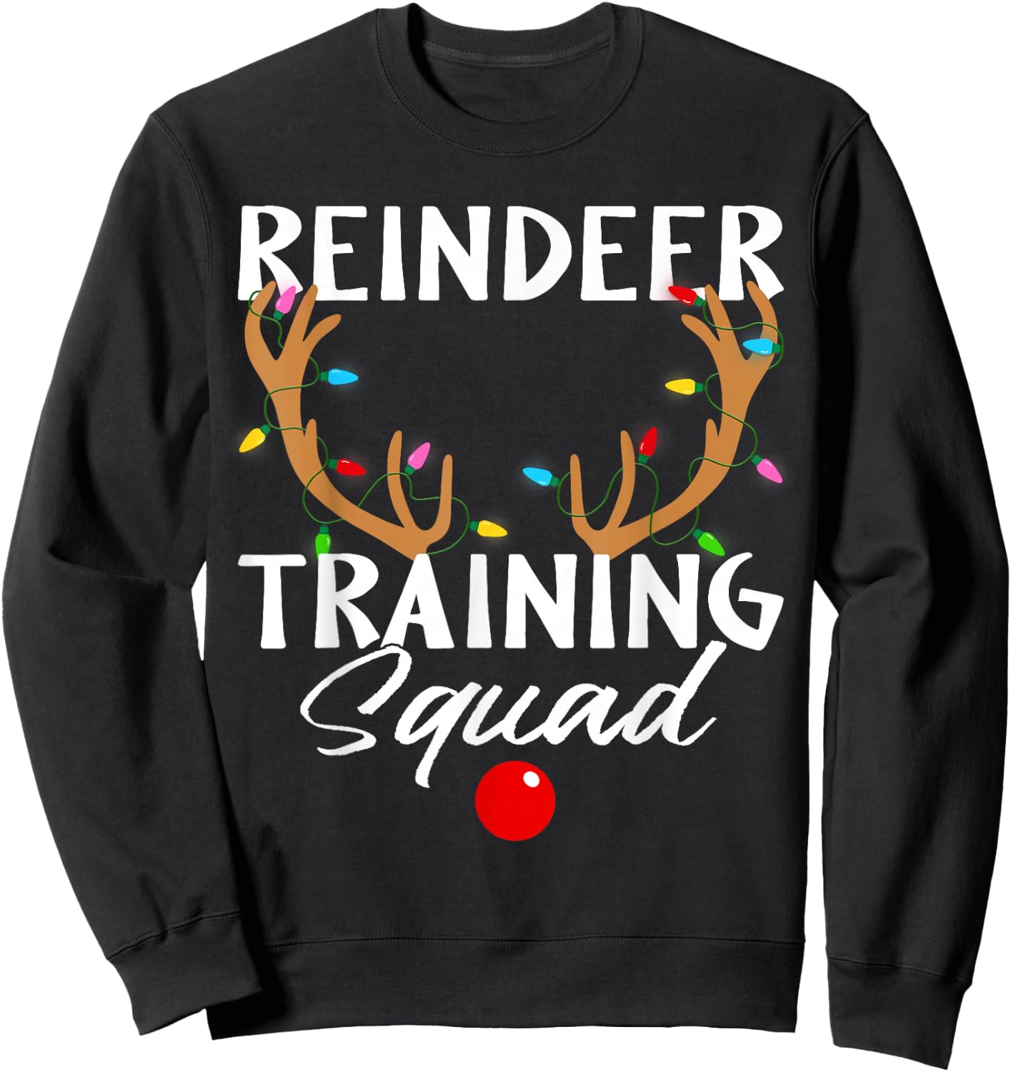 Christmas Running Reindeer Runner Training Squad Team Gifts Sweatshirt - Sweatshirt | Black