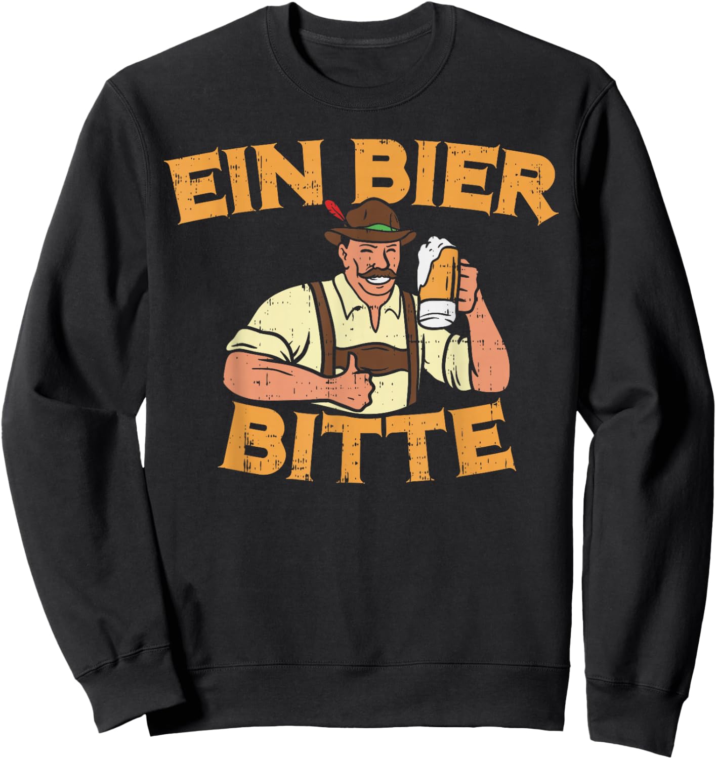 Ein Bier Bitte Shirt German Oktoberfest Beer Mug Drinking Sweatshirt - Sweatshirt | Black