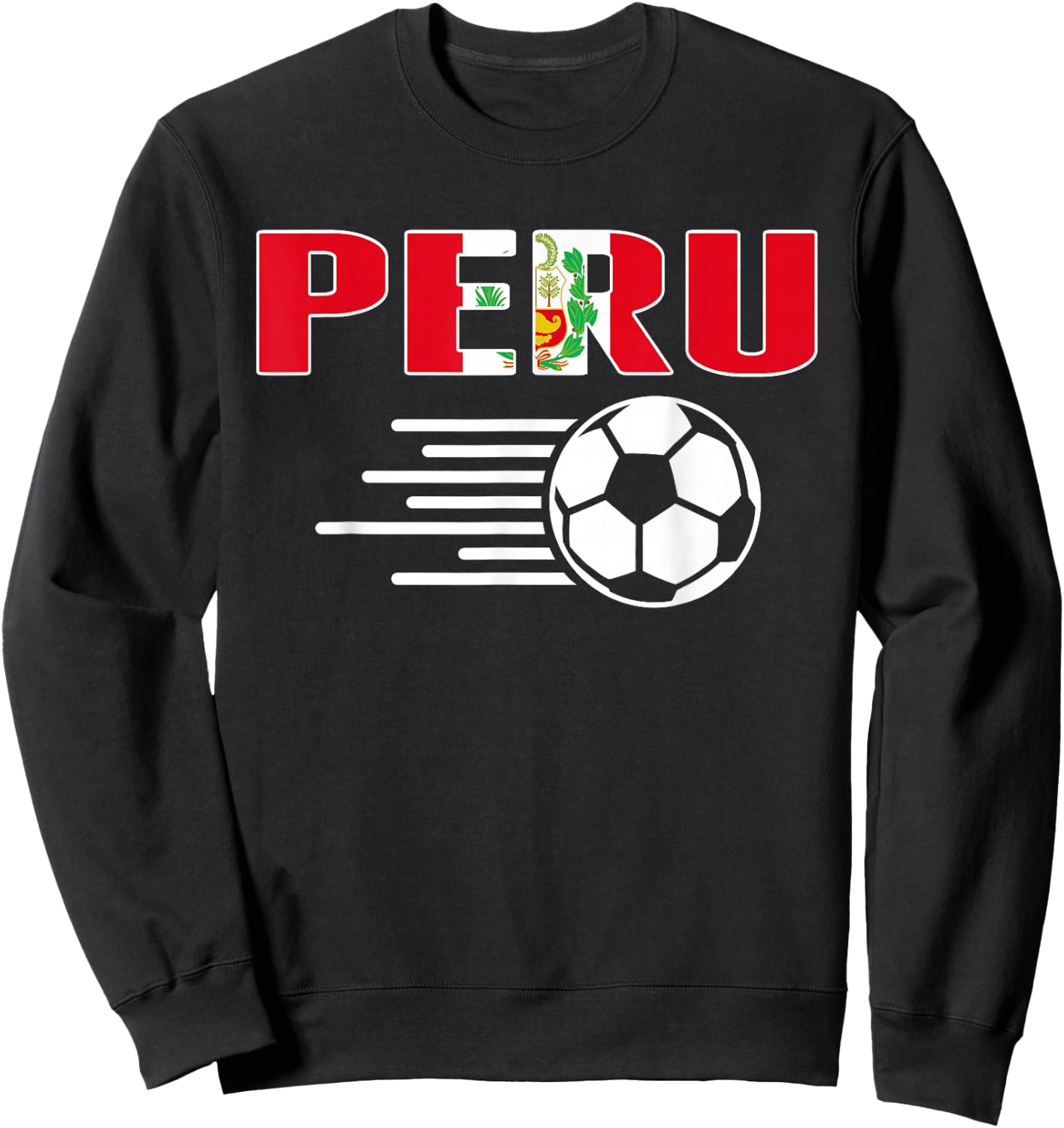 Proud Peru Soccer Fans Jersey - Support Peruvian Football Sweatshirt - Sweatshirt | Black