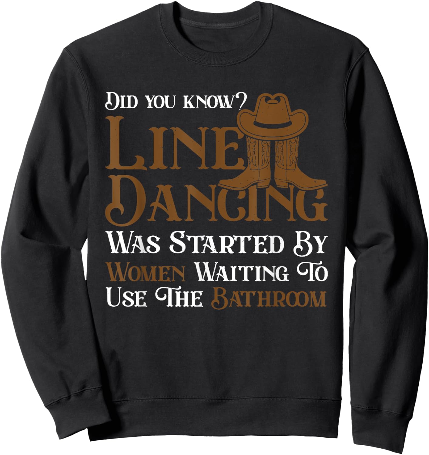 Western Line Dance 5678 Funny Line Dancing Sweatshirt - Sweatshirt | Black