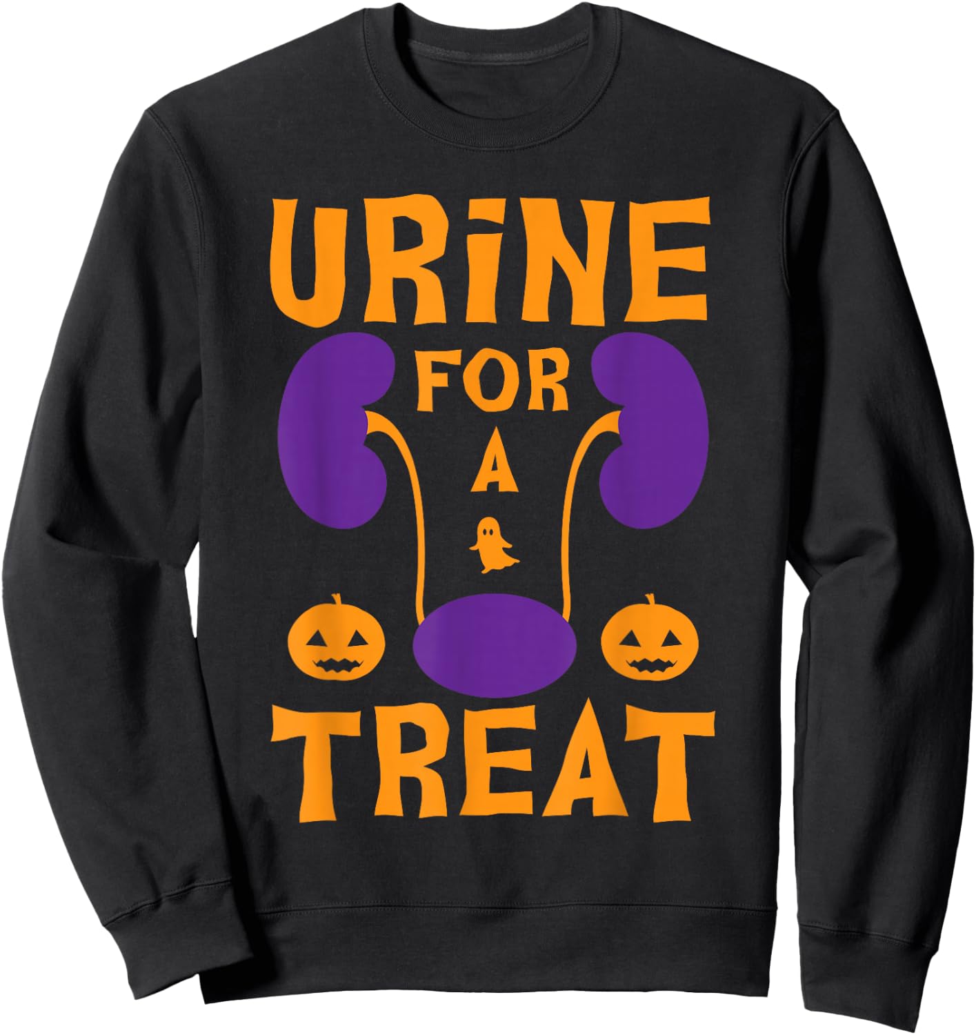 Urine For A Treat Candy - Funny Halloween Urologist Joke Sweatshirt - Sweatshirt | Black