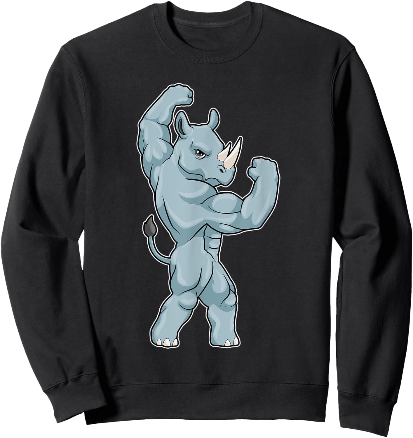 Rhino Bodybuilder Bodybuilding Sports Sweatshirt - Sweatshirt | Black