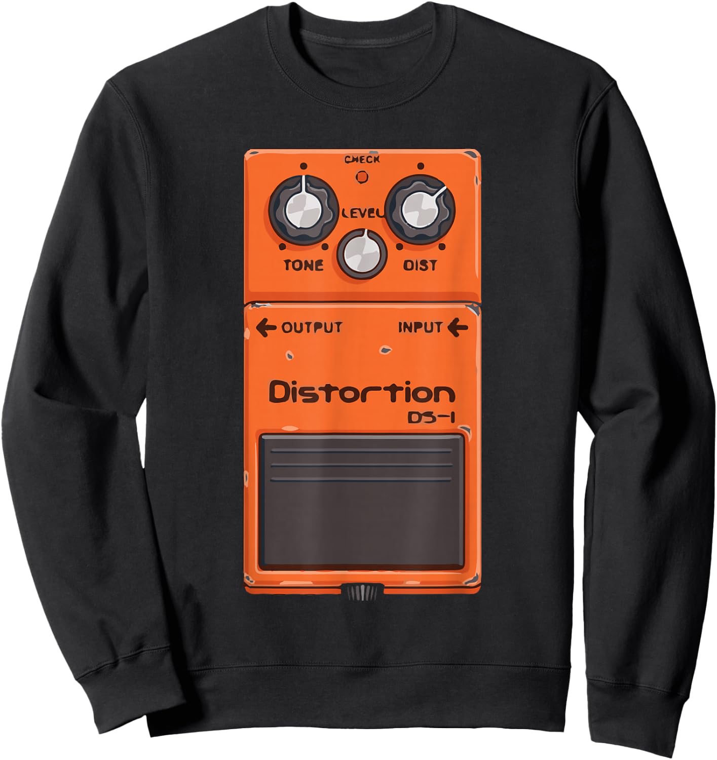 Guitar Pedal Amp Cartoon Cool Music Lover Gifts Sweatshirt - Sweatshirt | Black