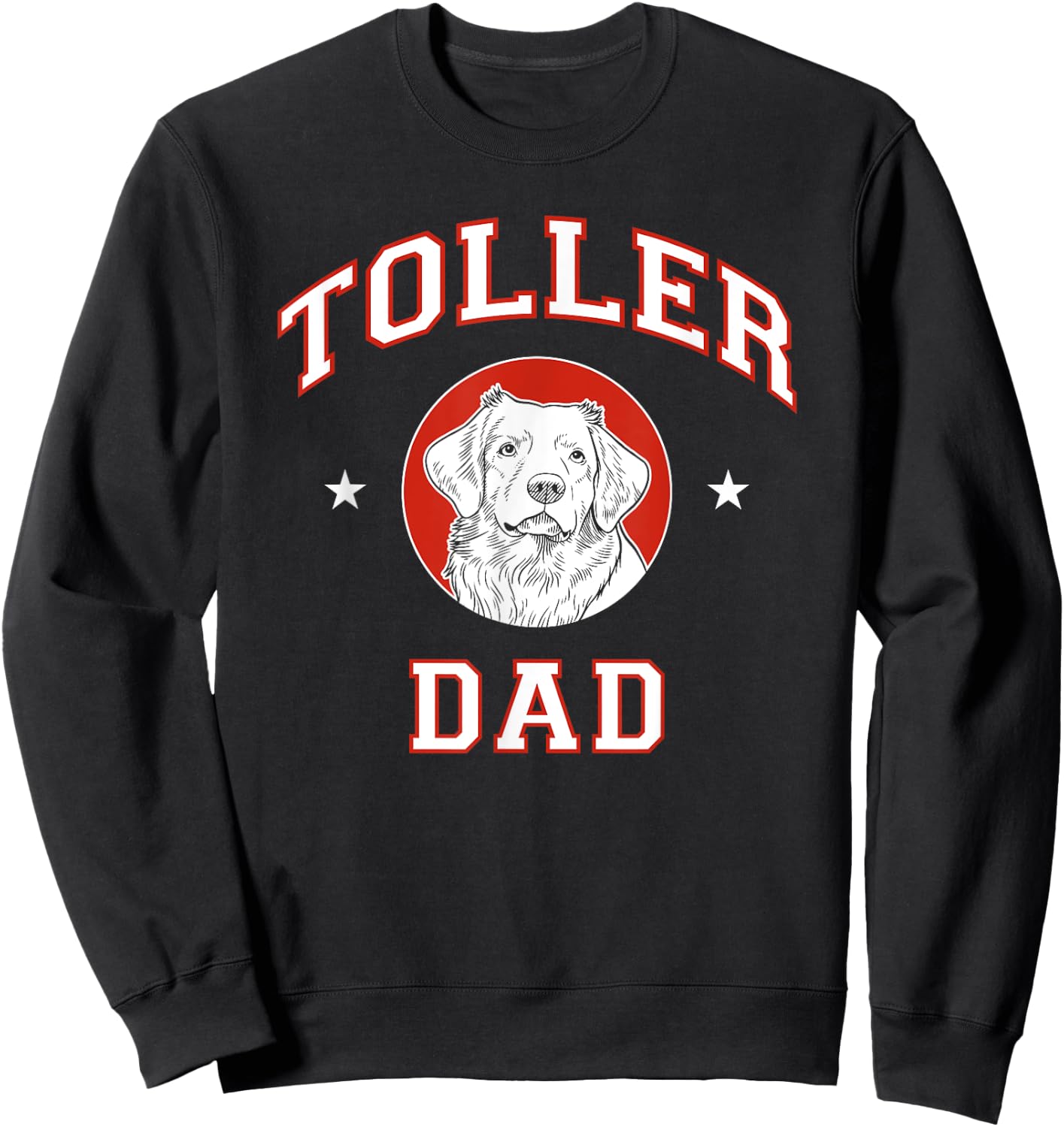 Nova Scotia Duck Tolling Retriever Dad Dog Father Women Kids Sweatshirt - Sweatshirt | Black