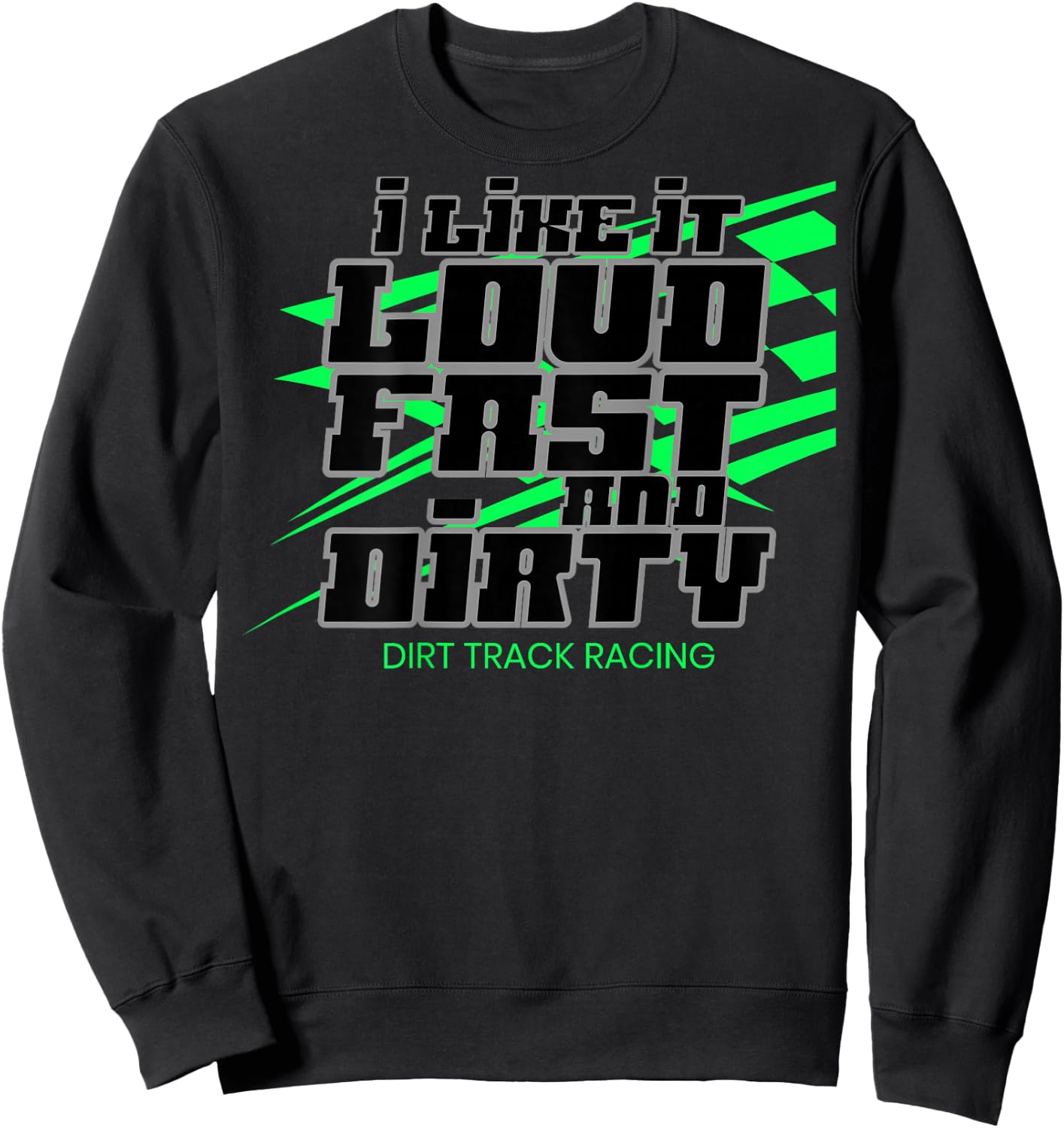 Dirt Modified Racing Apparel Sprint Car Dirt Track Racing Sweatshirt - Sweatshirt | Black