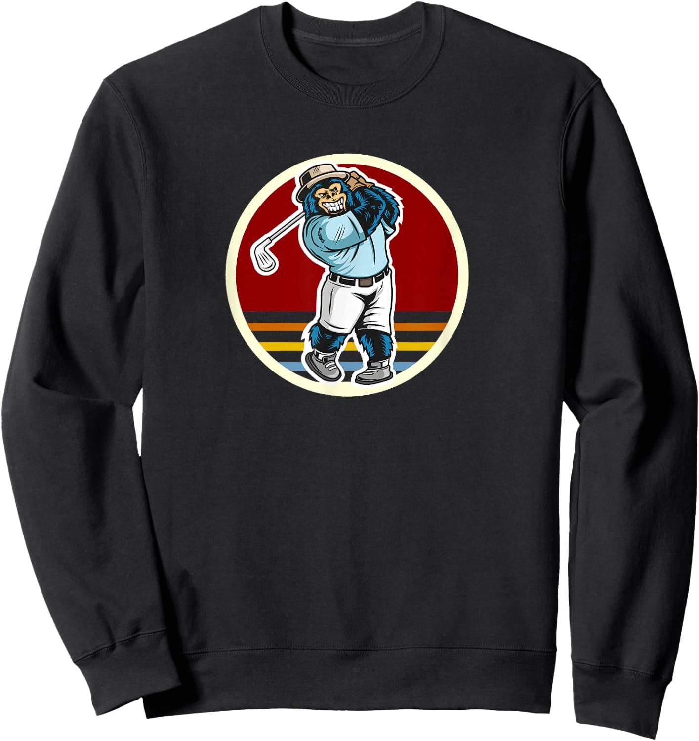 Gorilla Golf | Strong Golfer | Powerful Swing | Funny Joke Sweatshirt - Sweatshirt | Black