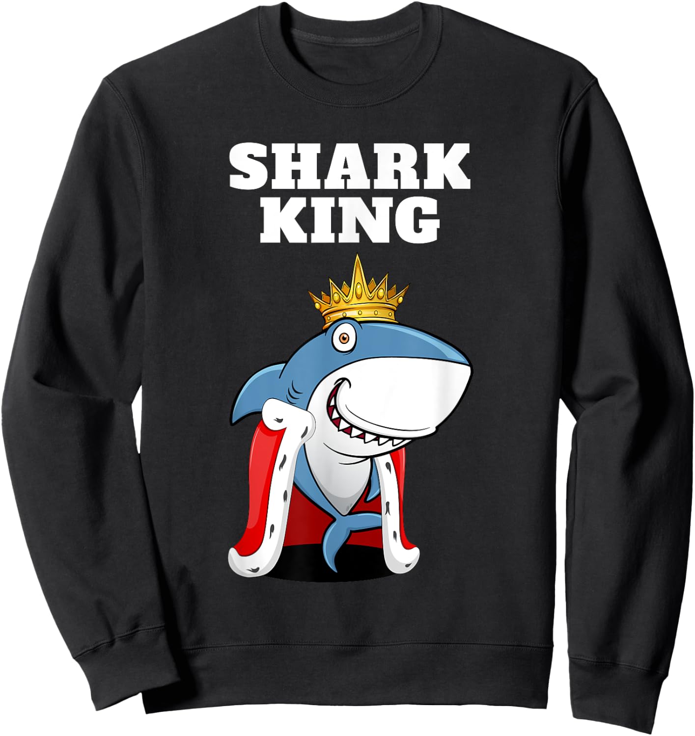 Shark King | Boys Shark | Shark Sweatshirt - Sweatshirt | Black