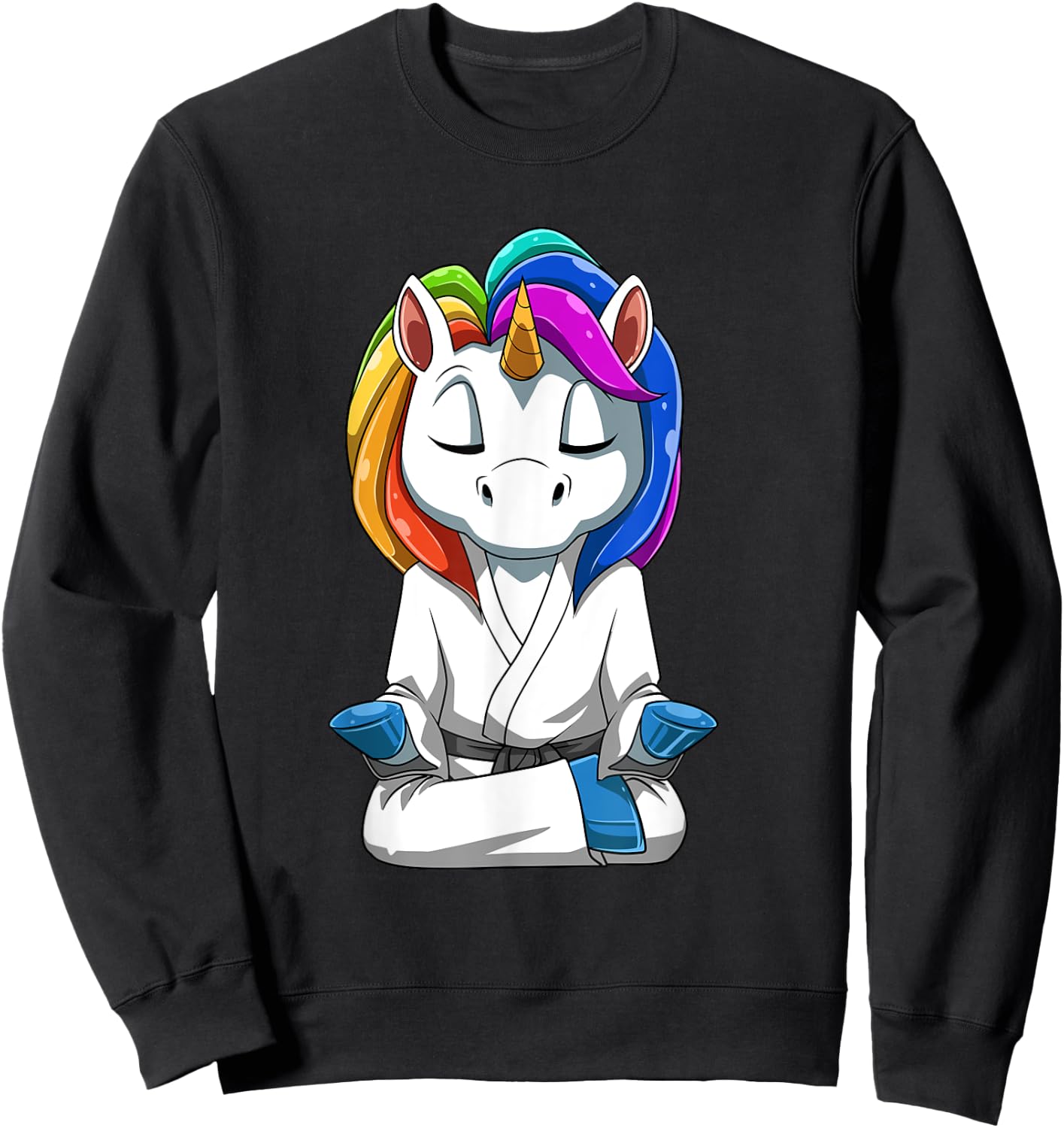 Cute BJJ Unicorn - Jiu Jitsu and Grappling Sweatshirt - Sweatshirt | Black