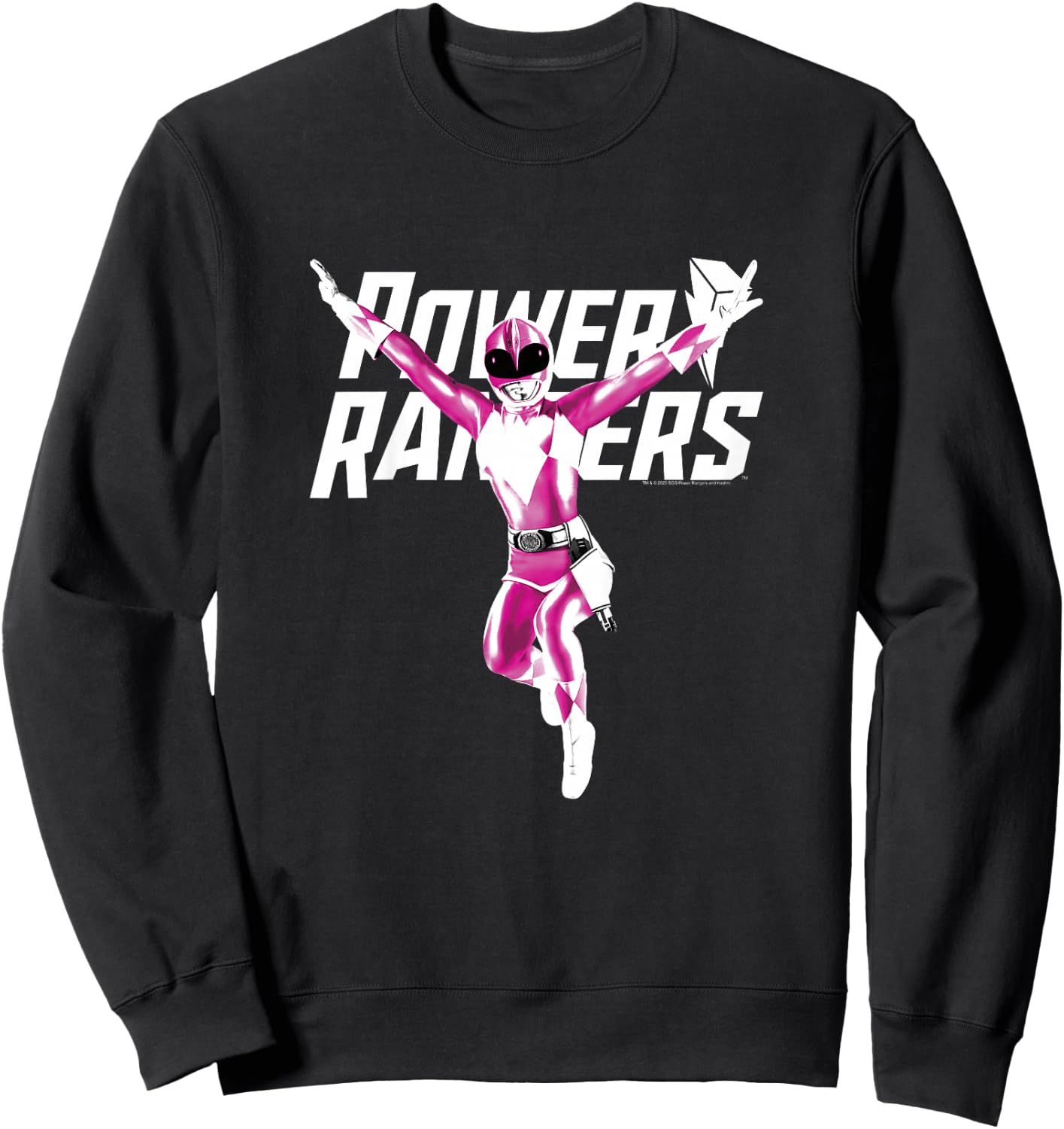 Power Rangers Big Pink Ranger Power Pose Sweatshirt - Sweatshirt | Black