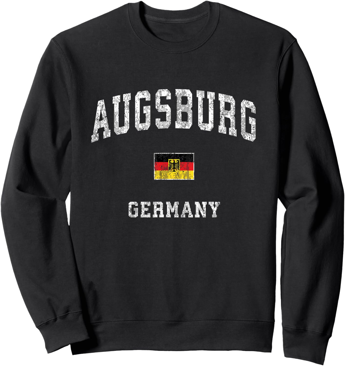 Augsburg Germany Vintage Athletic Sports Design Sweatshirt - Sweatshirt | Black