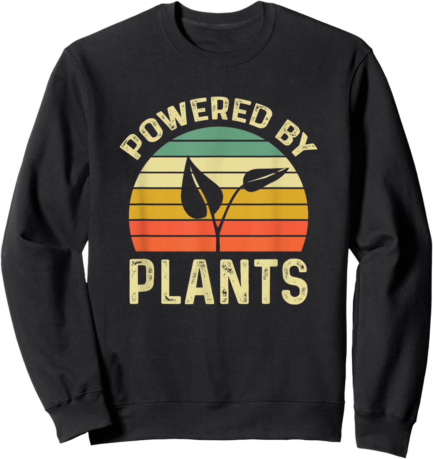 Vegan Plant Powered Sweatshirt - Sweatshirt | Black