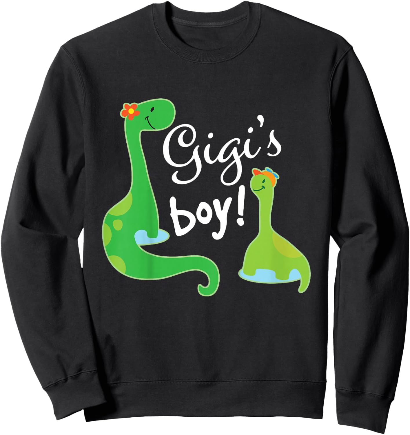 Kids Gigi Boy Grandson Dinosaur Sweatshirt - Sweatshirt | Black