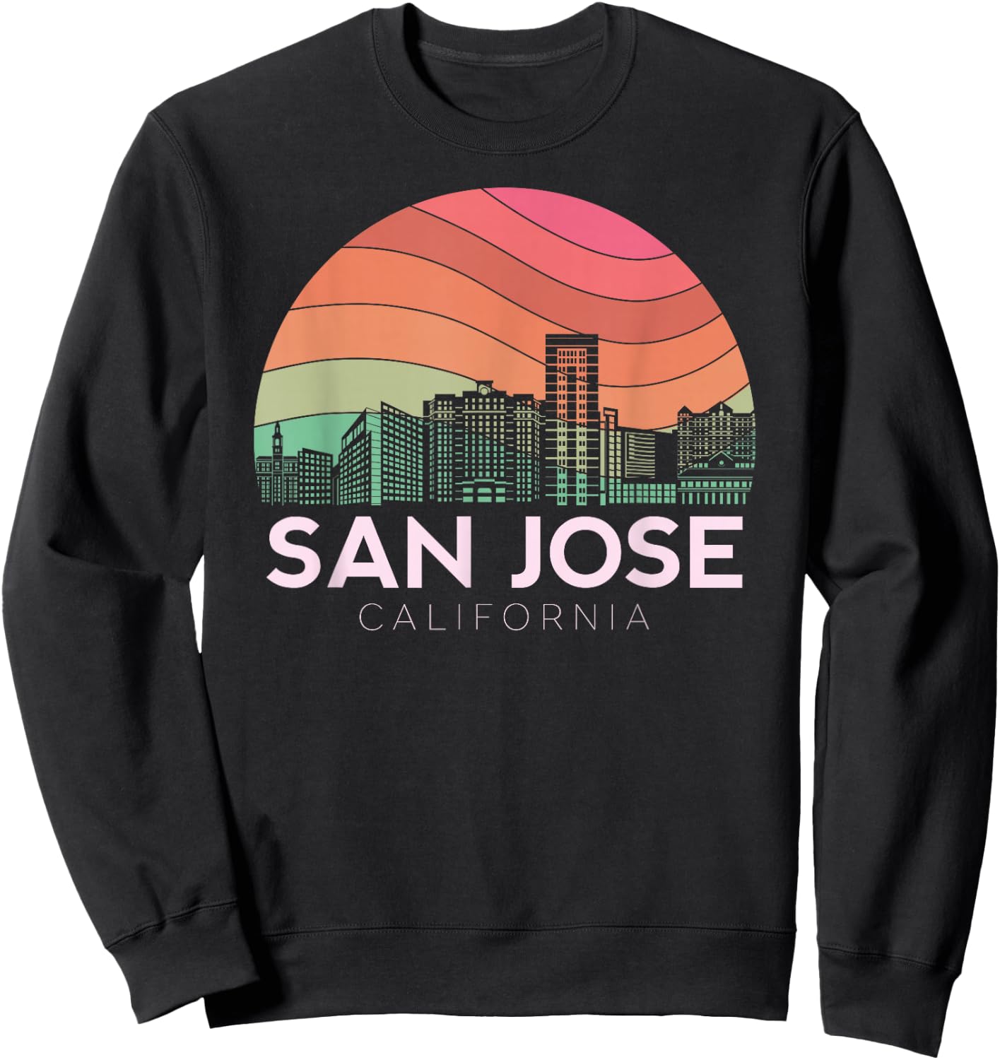 San Jose California USA Flag Nor Cal Bear Bay Area Tech City Sweatshirt - Sweatshirt | Black