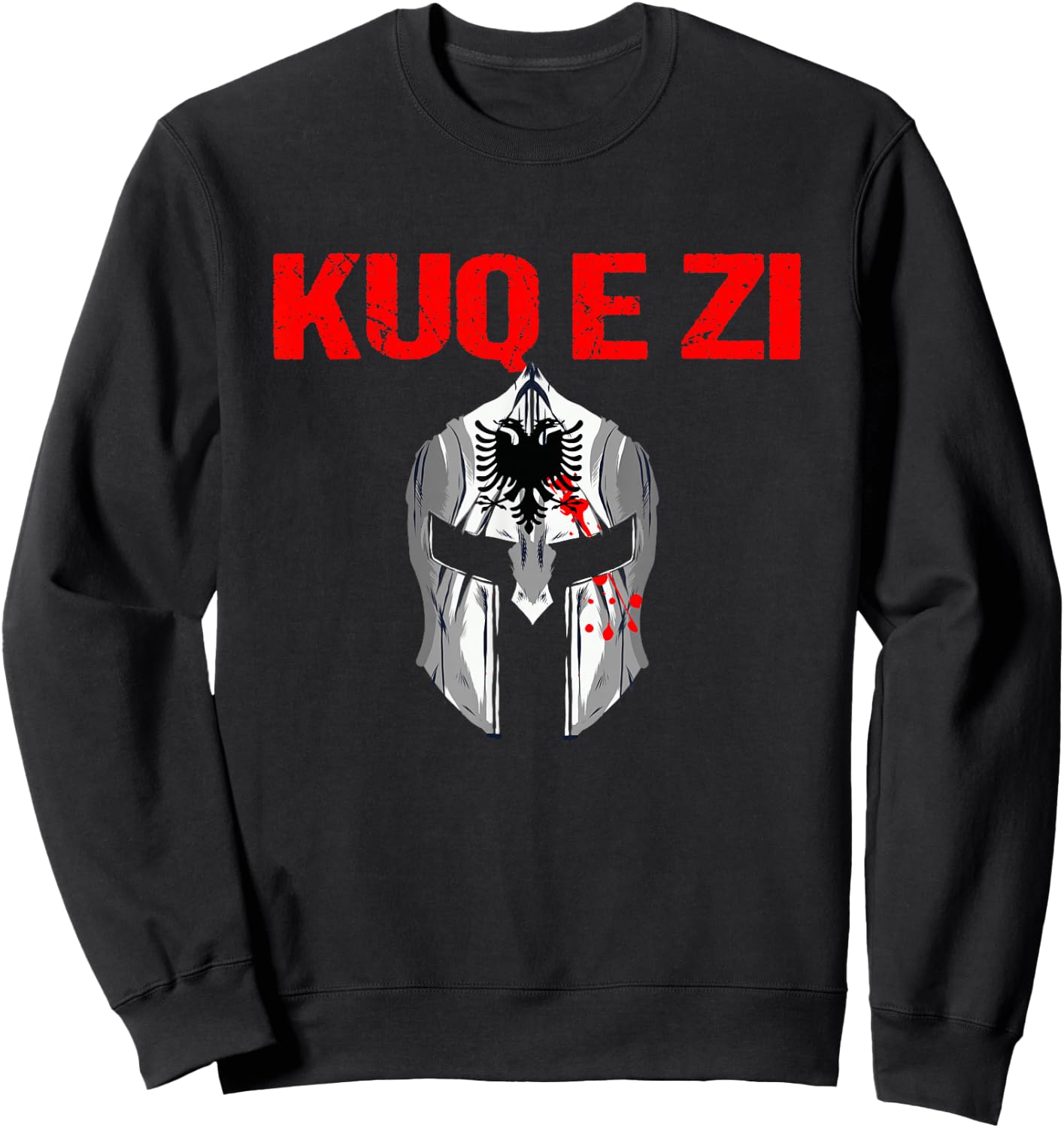 Kuq E Zi Albania Albanian Eagle Albania Albaner Power Sweatshirt - Sweatshirt | Black