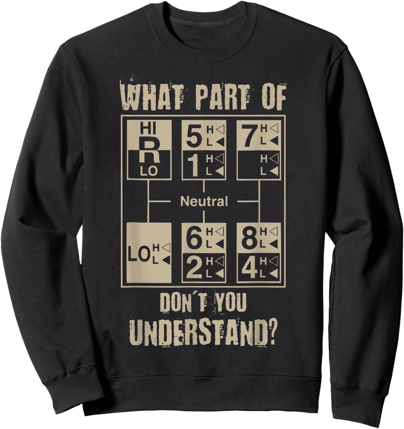 Funny Truck Driver Shirt,18 Speed What Don't You Understand Sweatshirt - Sweatshirt | Black