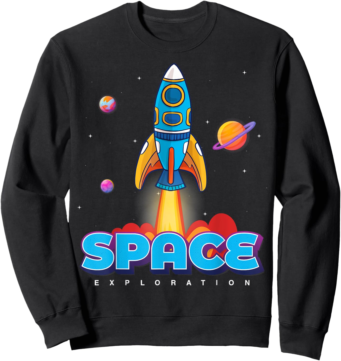 Astronaut Space Craft shirts, Space Shuttle Travel Fun Sweatshirt - Sweatshirt | Black