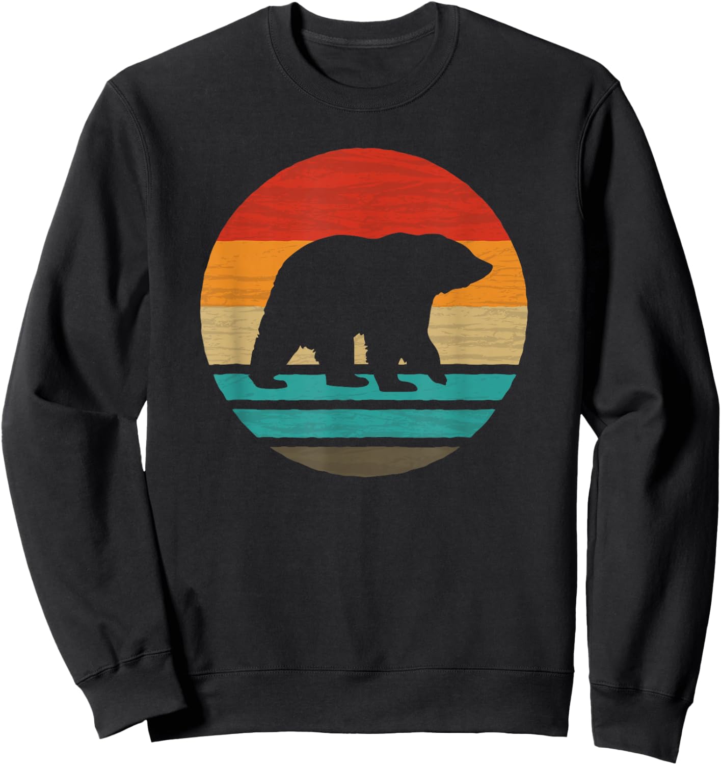 Bear Retro Style Vintage Sweatshirt - Sweatshirt | Black