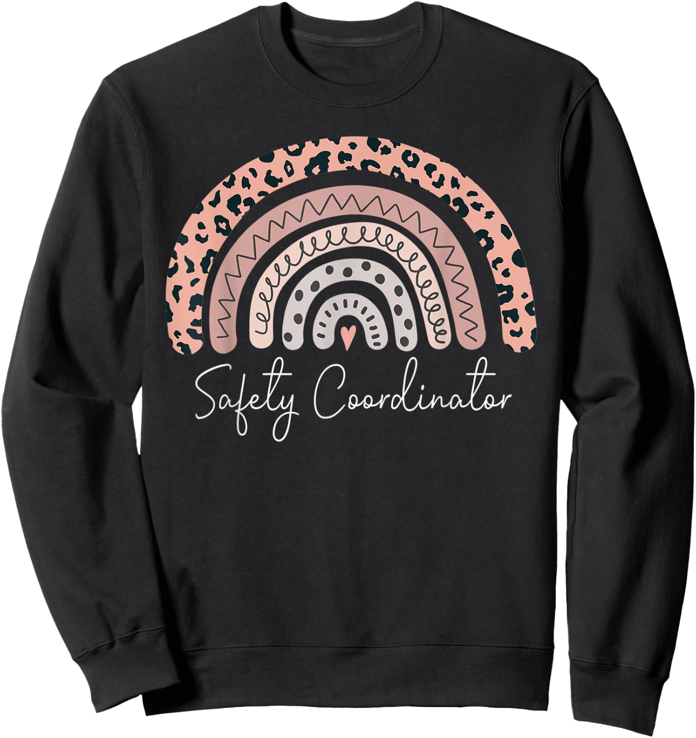 Safety Coordinator Leopard Rainbow Appreciation Sweatshirt - Sweatshirt | Black