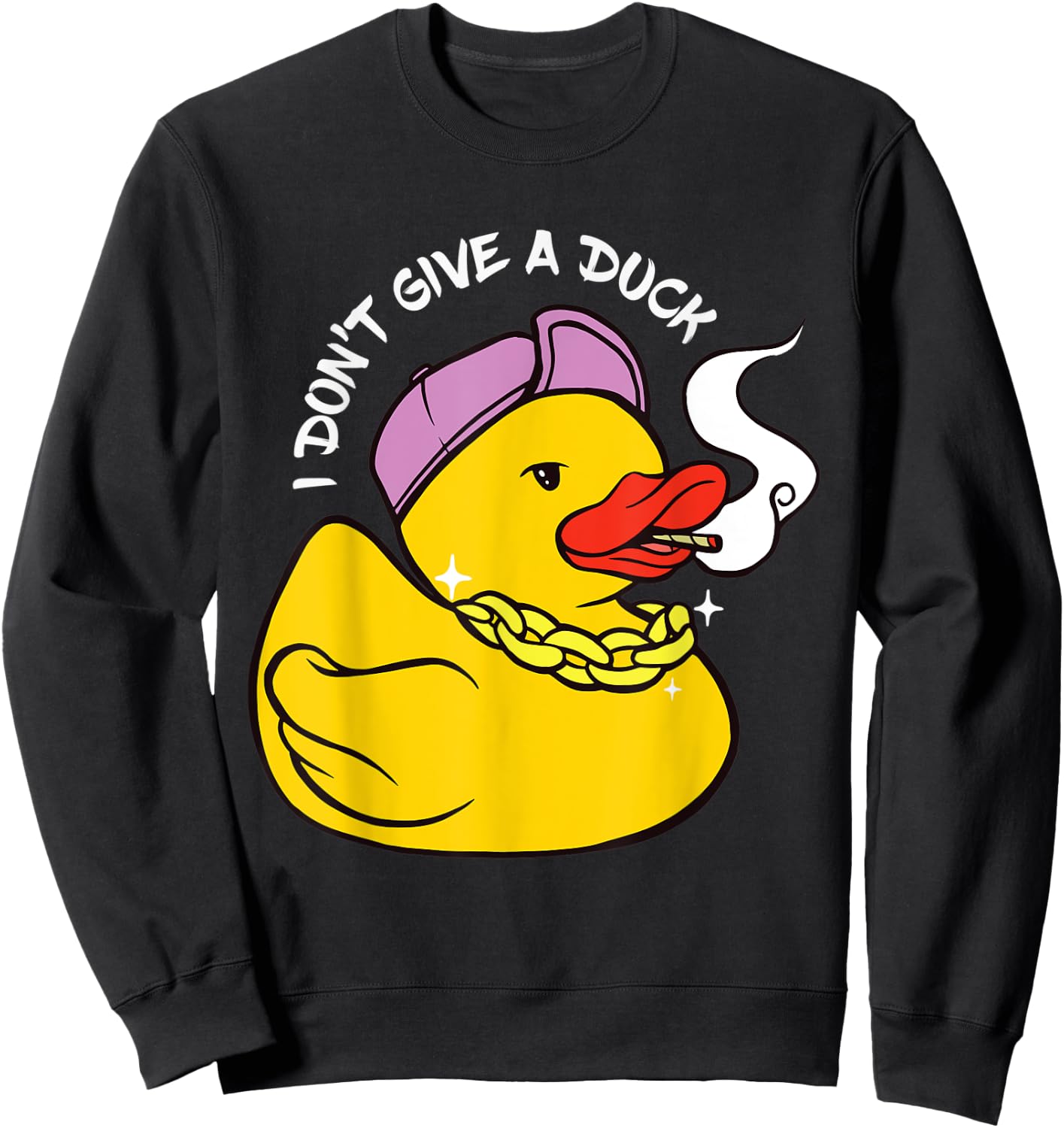 Rubber Duck Cool Duck Smoking Duck Funny Rubber Duck Lover Sweatshirt - Sweatshirt | Black