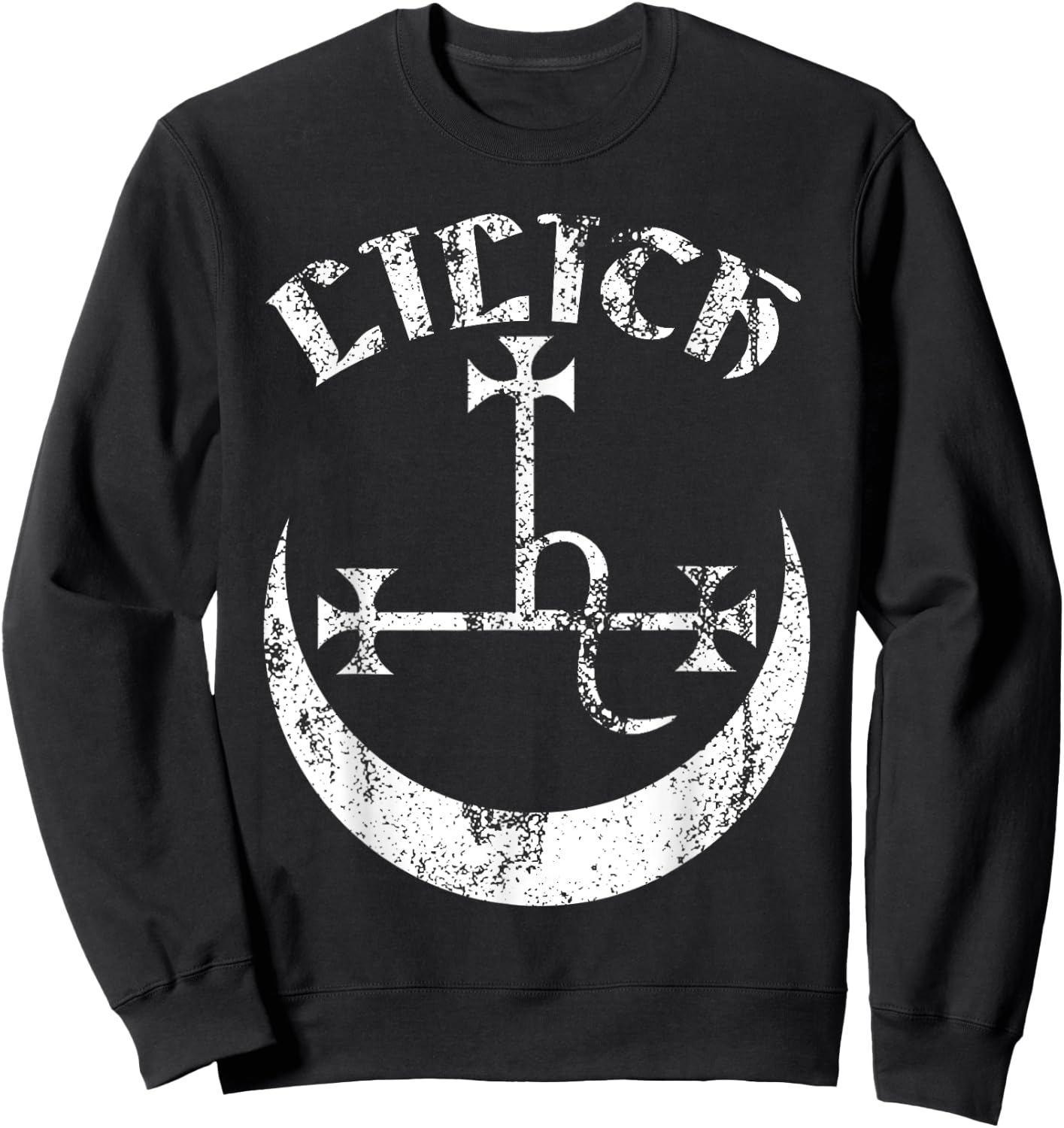 Lilith Moon Devil Black Pagan Samael Witchcraft Occult Goth Sweatshirt - Sweatshirt | Black